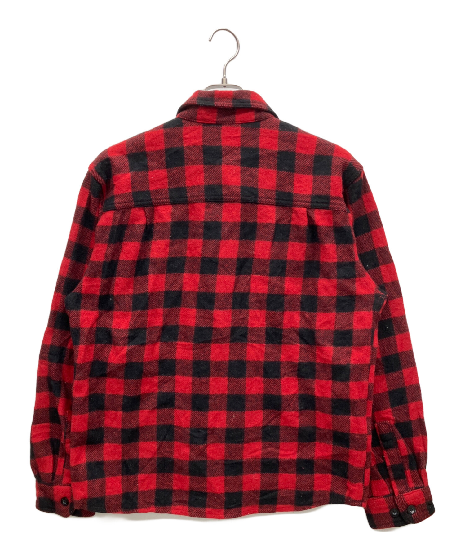中古・古着通販】WOOLRICH (ウールリッチ) 長袖シャツ レッド×ブラック 