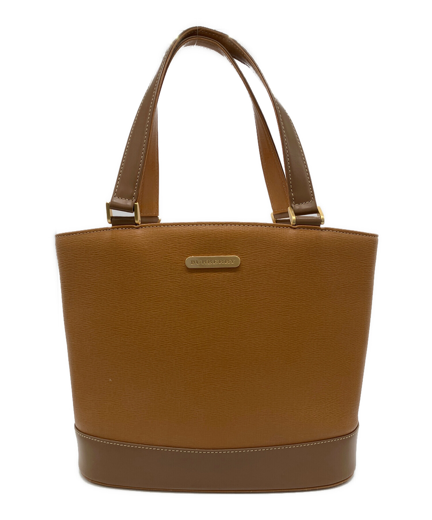 中古・古着通販】BURBERRY (バーバリー) ミニトートバッグ ブラウン 中古・古着通販】BURBERRY (バーバリー) ミニトートバッグ ブラウン