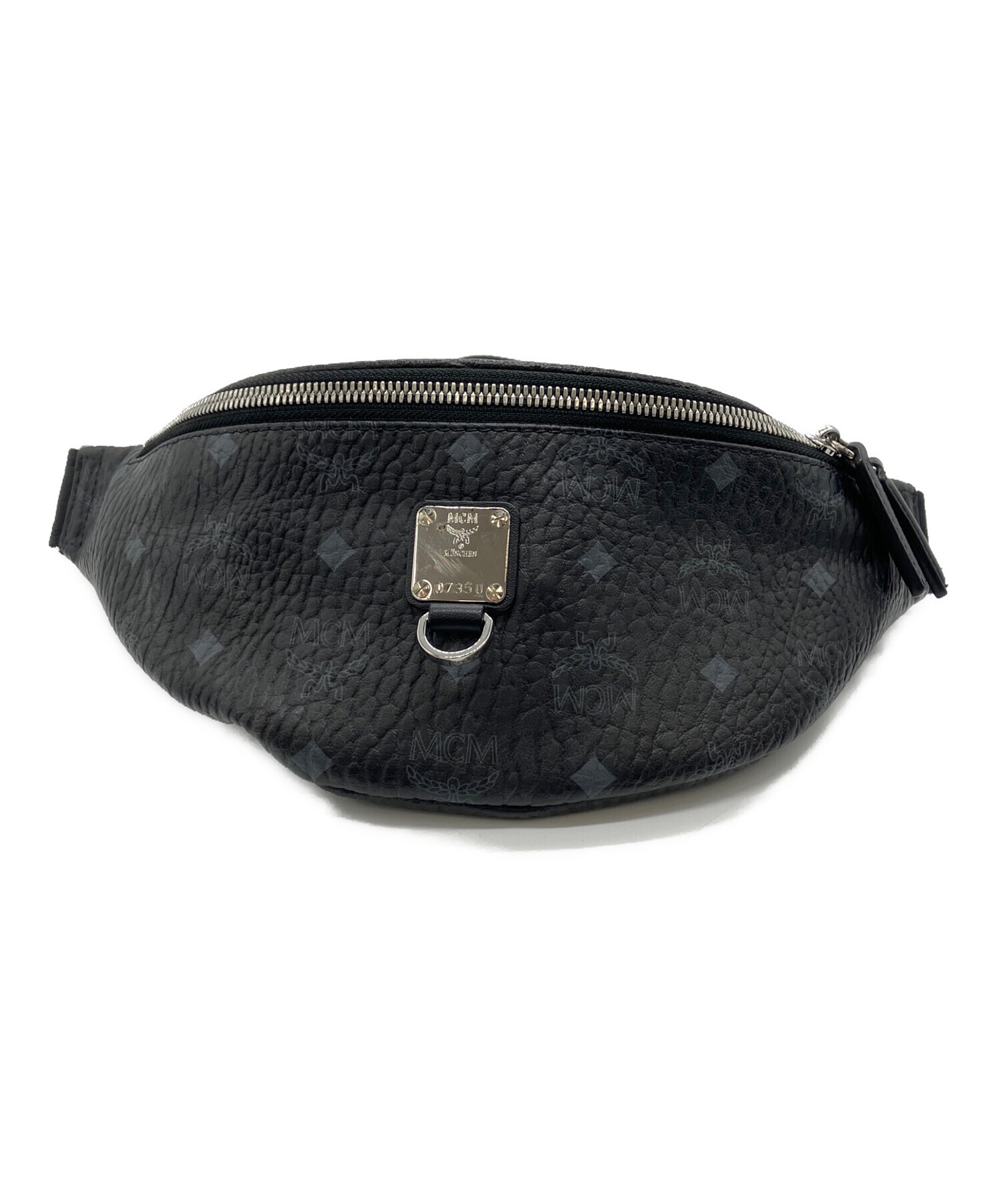 SS★MCM★エムシーエム【入手困難】ボディバッグ／ウエストバッグ【中古】 中古・古着通販】MCM (エムシーエム) ウエストバッグ ブラック