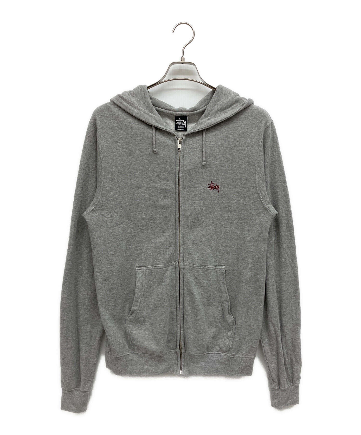 Stussy グレー パーカージッパー STUSSY ステューシー パーカー グレー