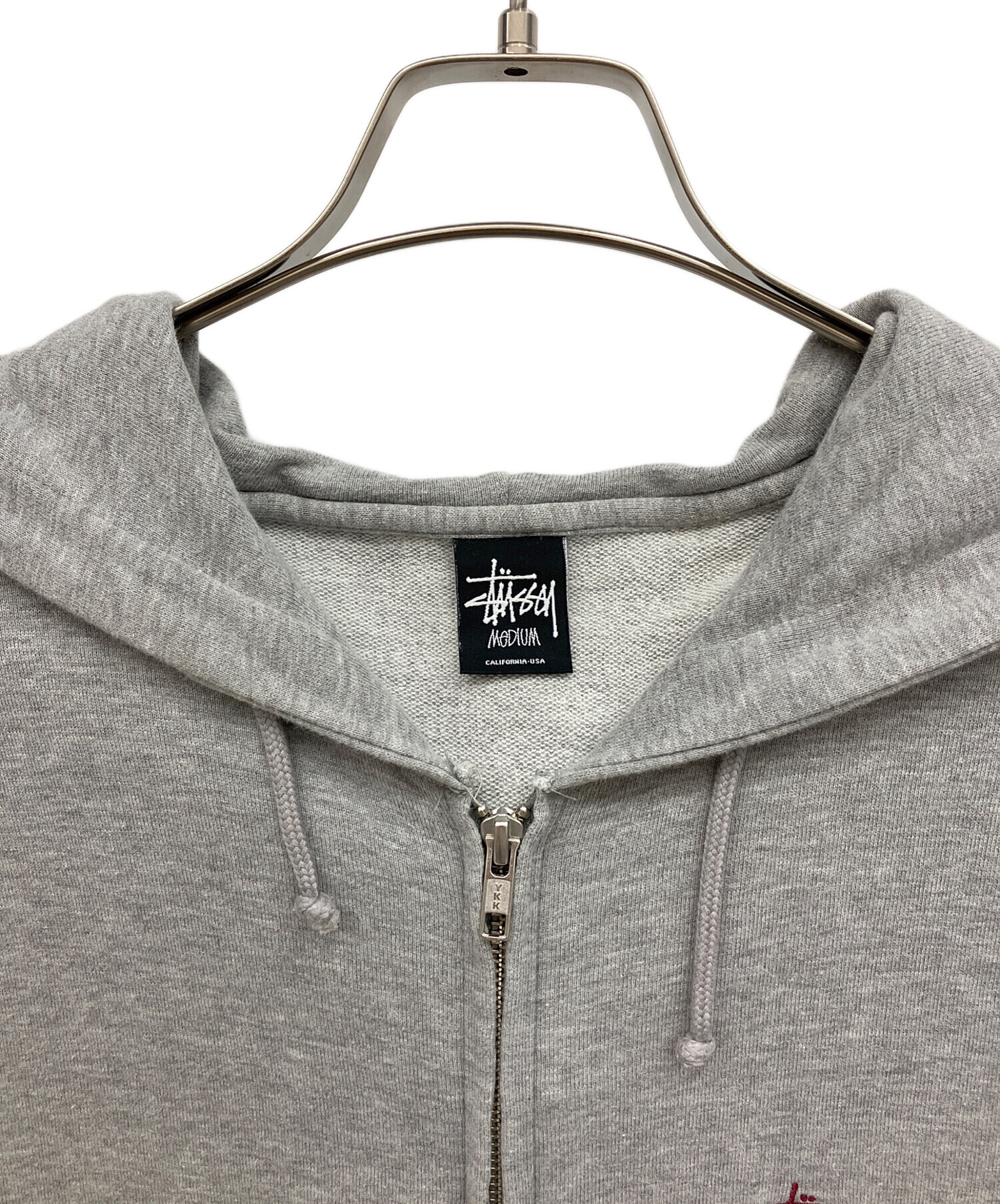 中古・古着通販】stussy (ステューシー) ジップパーカー グレー サイズ