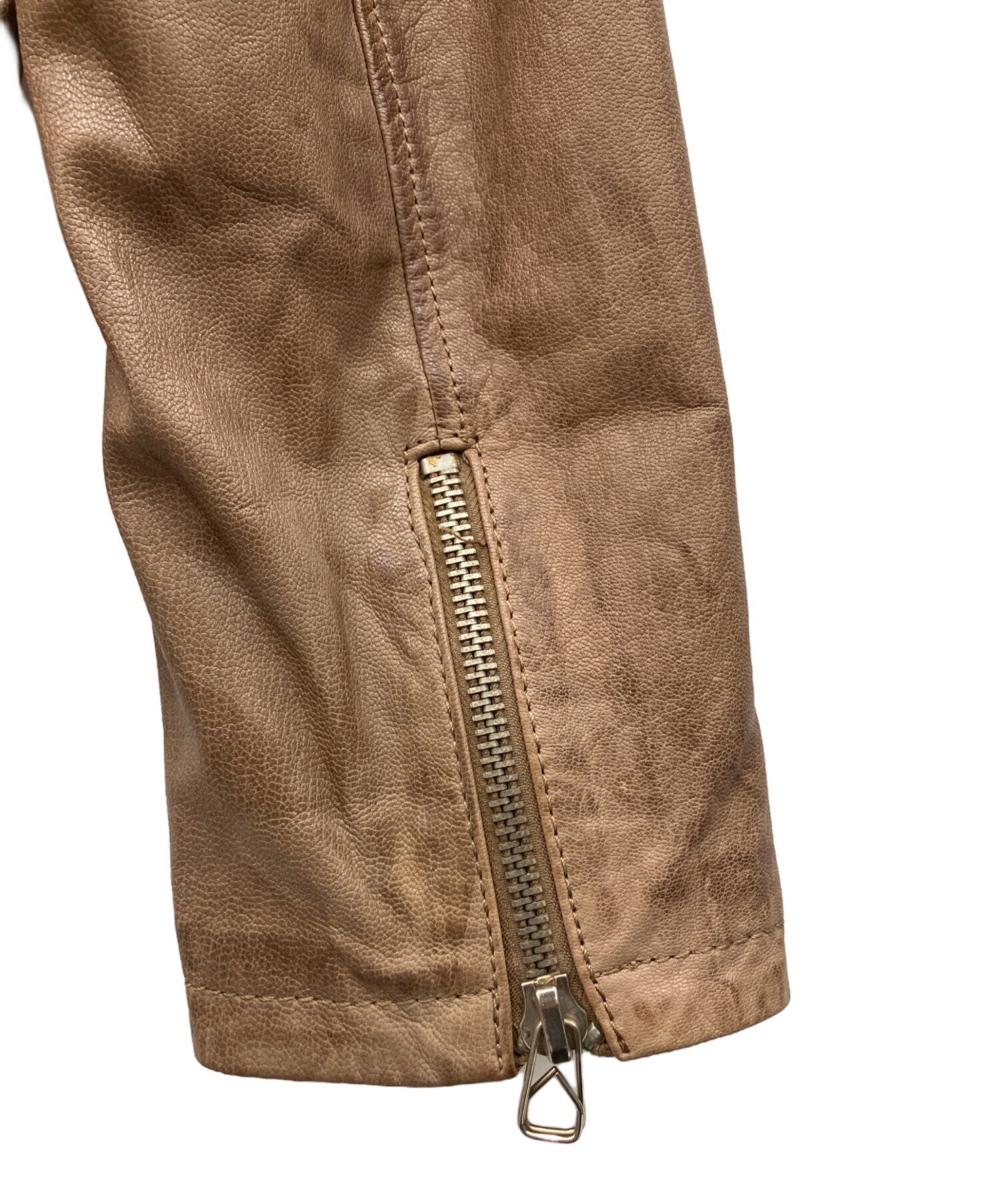 中古・古着通販】ZARA (ザラ) レザージャケット ブラウン サイズ:XL