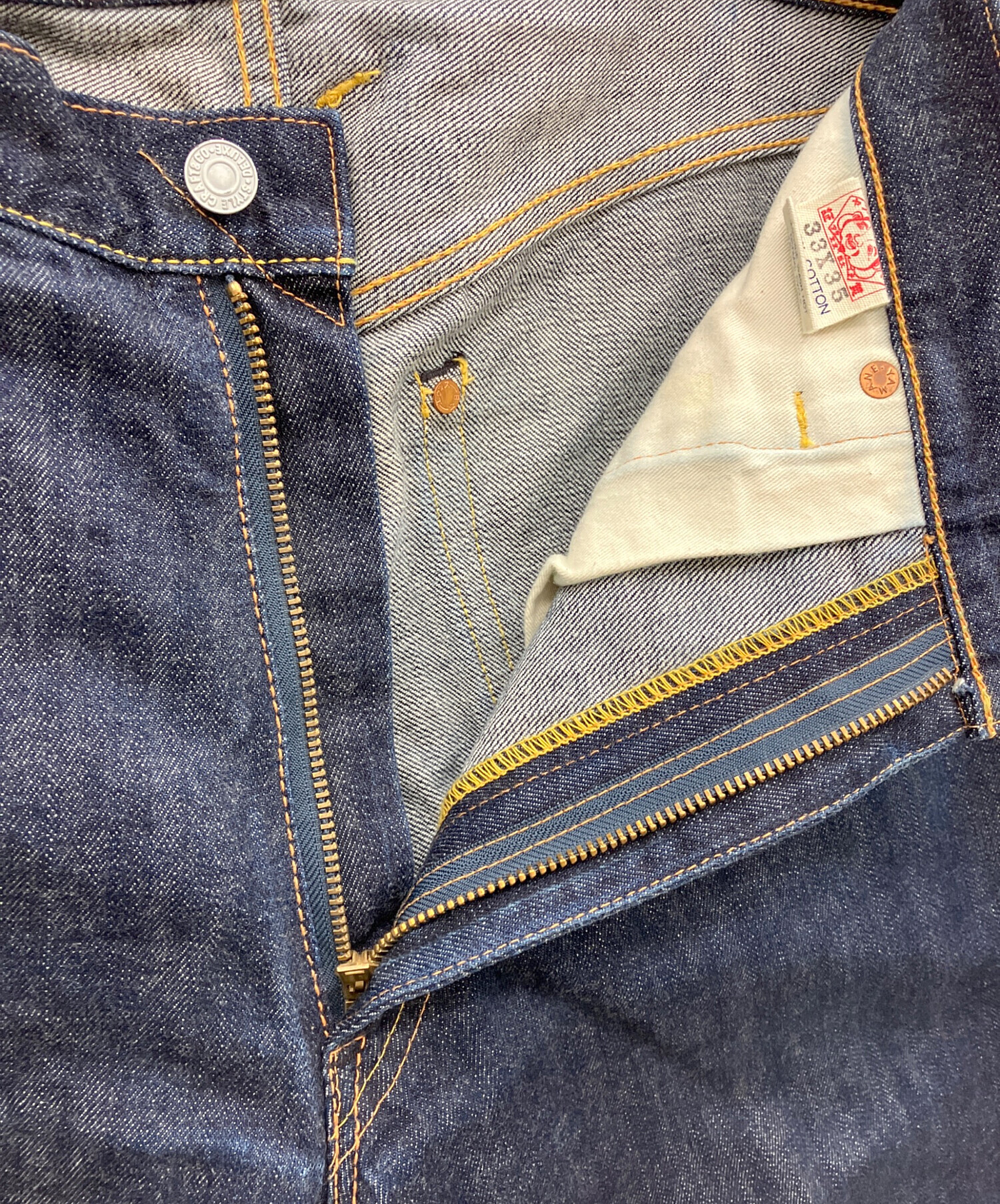 EVISU エヴィス ストレートデニムパンツ 33×35 中古 中古・古着通販】EVISU (エヴィス) デニムパンツ インディゴ サイズ:33