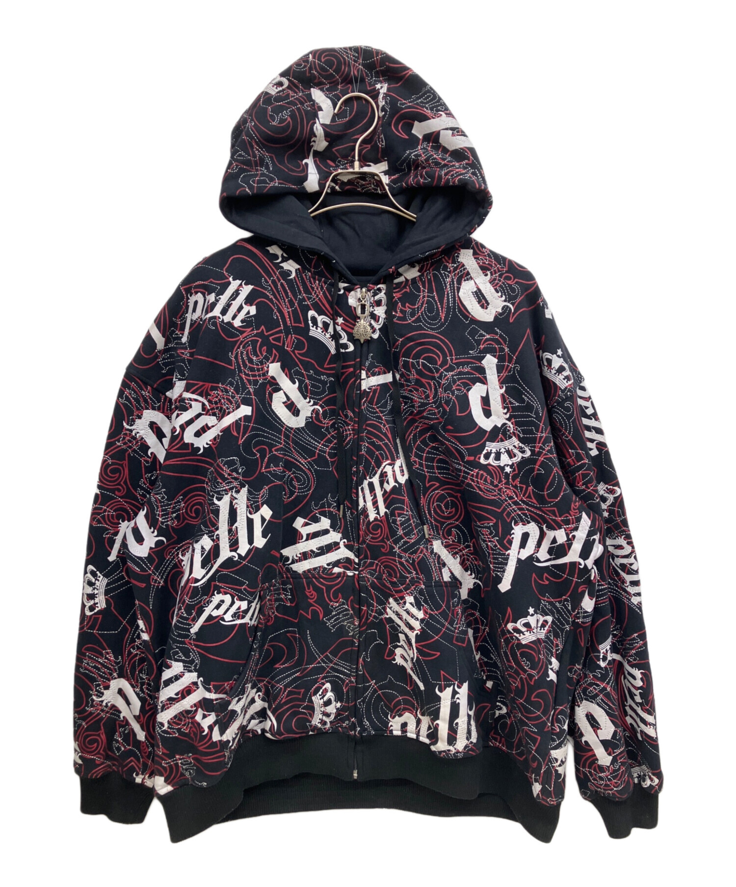 中古・古着通販】pellepelle (ペレペレ) ジップパーカー ブラック