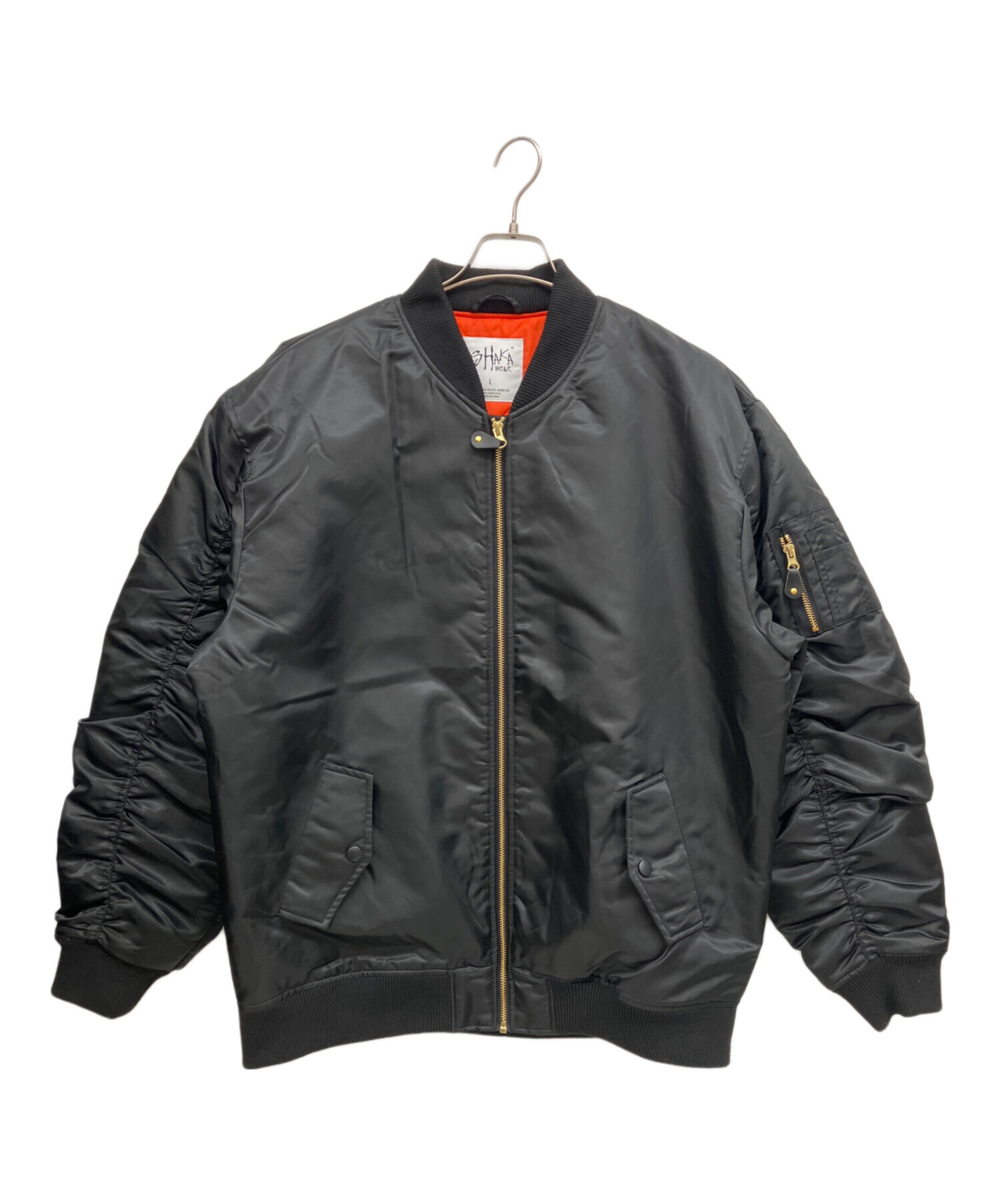 【送料無料】新品未使用 タグ付き SHAKA WEAR MA-1 ジャケット 中古・古着通販】SHAKA WEAR (シャカウェア) MA-1ジャケット ブラック