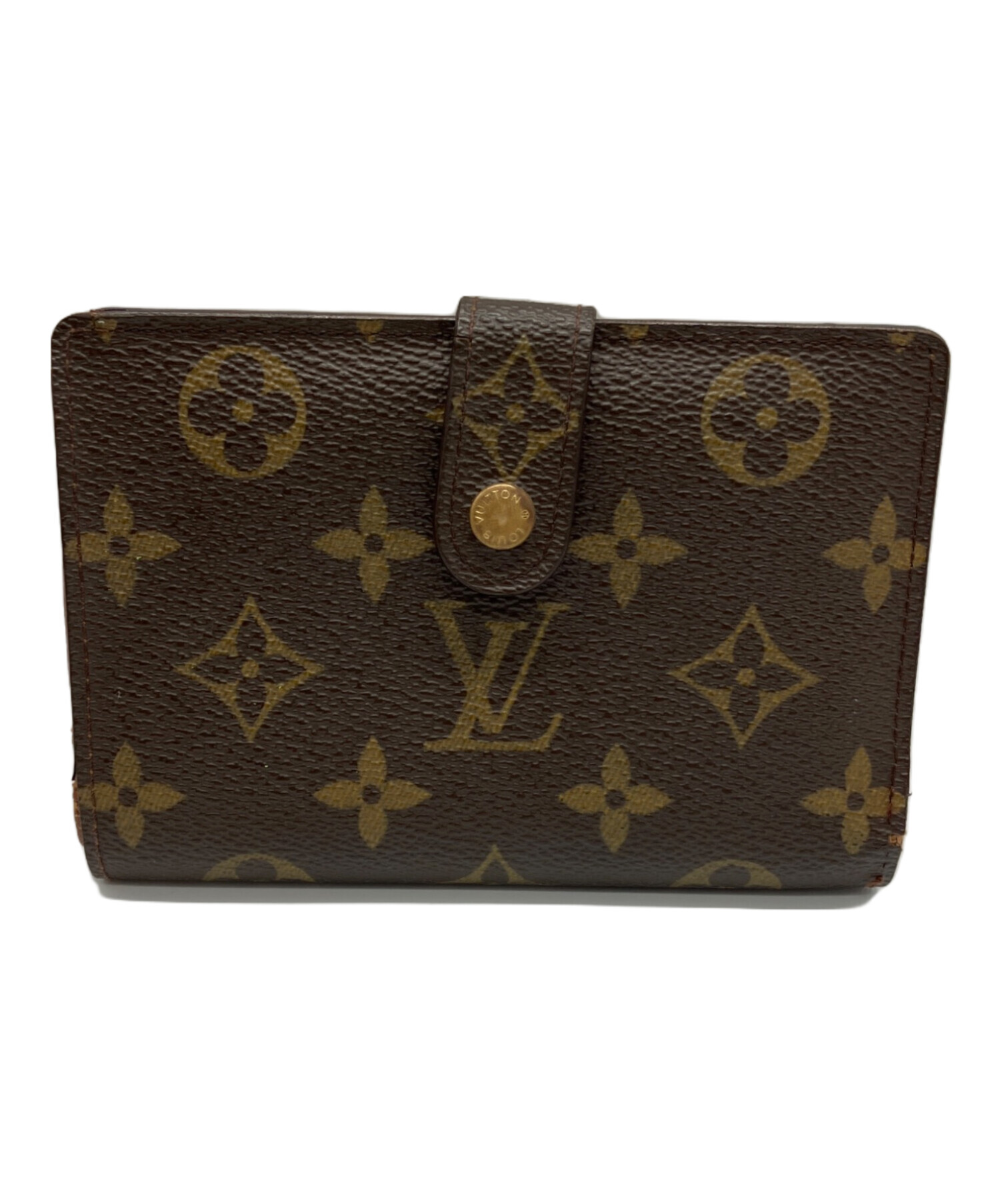 LOUIS VUITTON ダークブラウン 二つ折り財布 中古・古着通販】LOUIS VUITTON (ルイ ヴィトン) 2つ折り財布 ブラウン