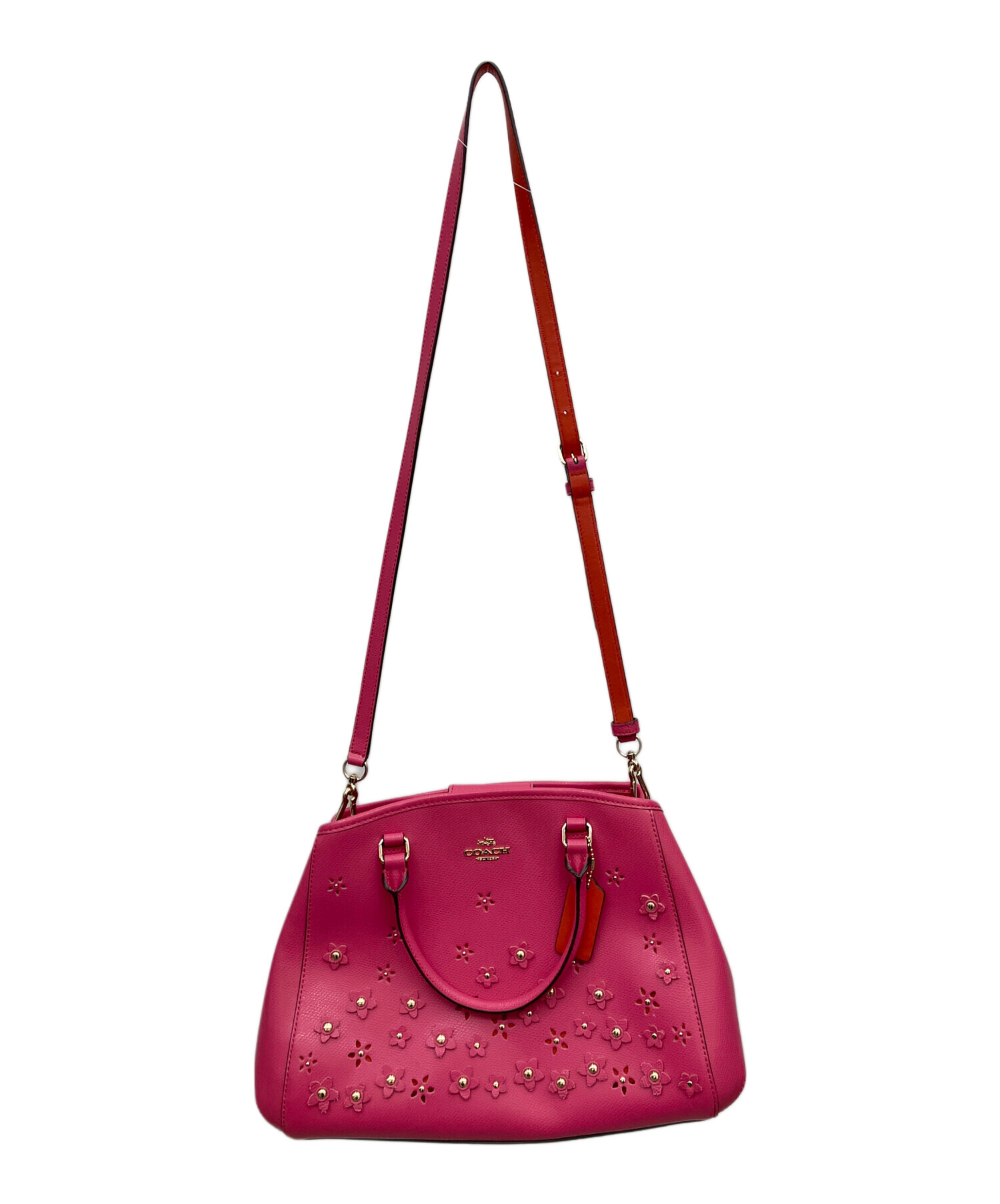 中古・古着通販】COACH (コーチ) ショルダーバッグ ショッキングピンク