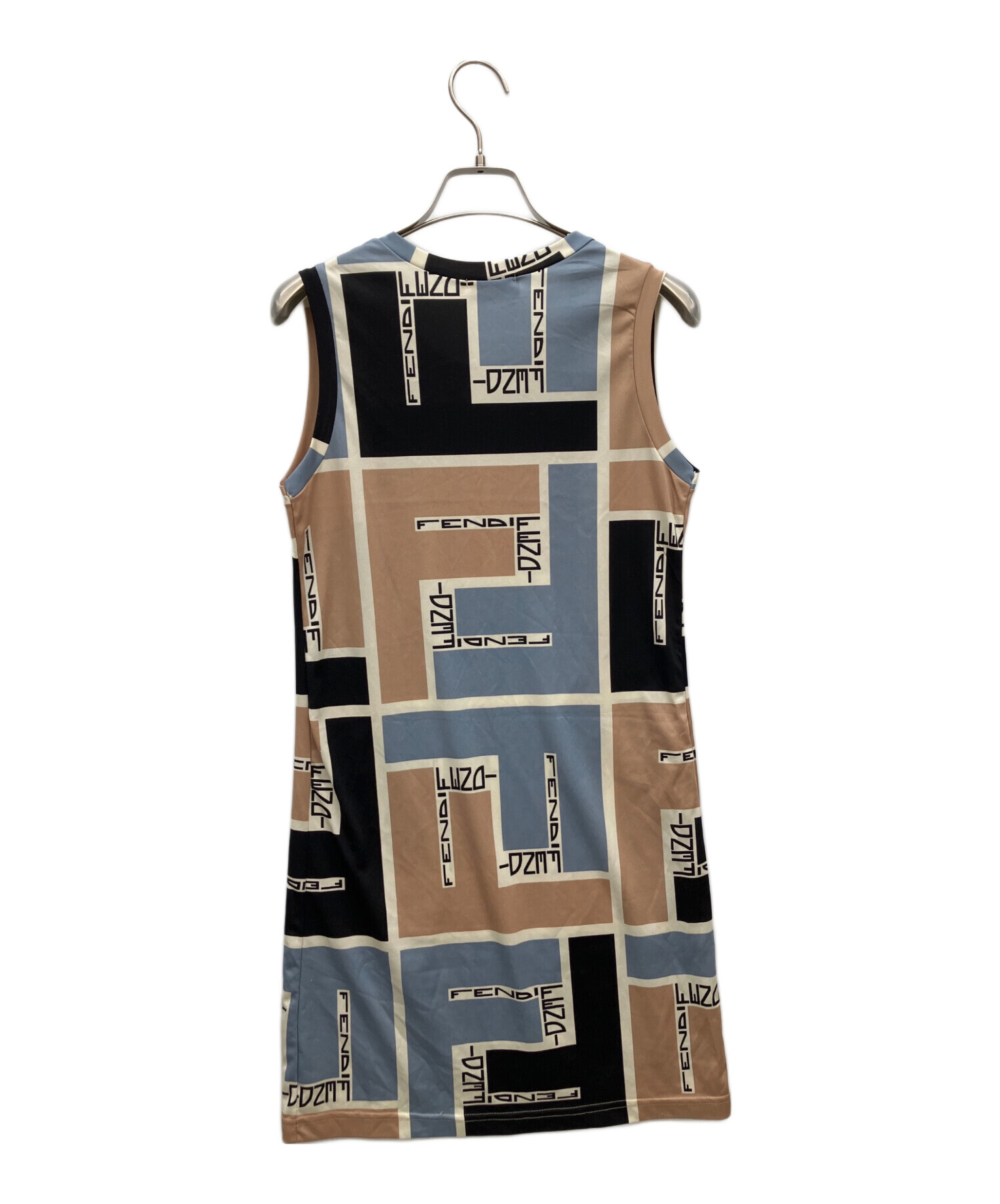 中古・古着通販】FENDI (フェンディ) ノースリーブワンピース ブルー
