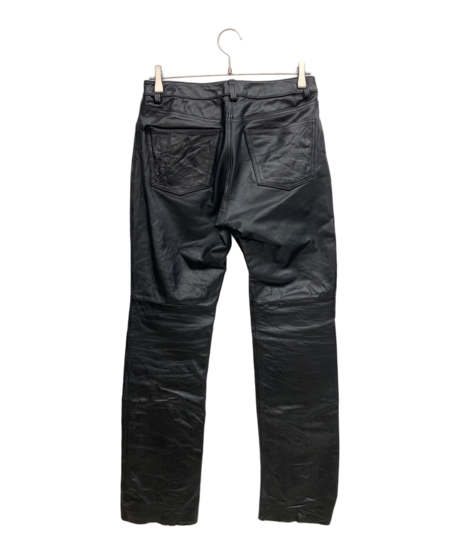 中古・古着通販】GAP (ギャップ) レザーパンツ ブラック サイズ:6