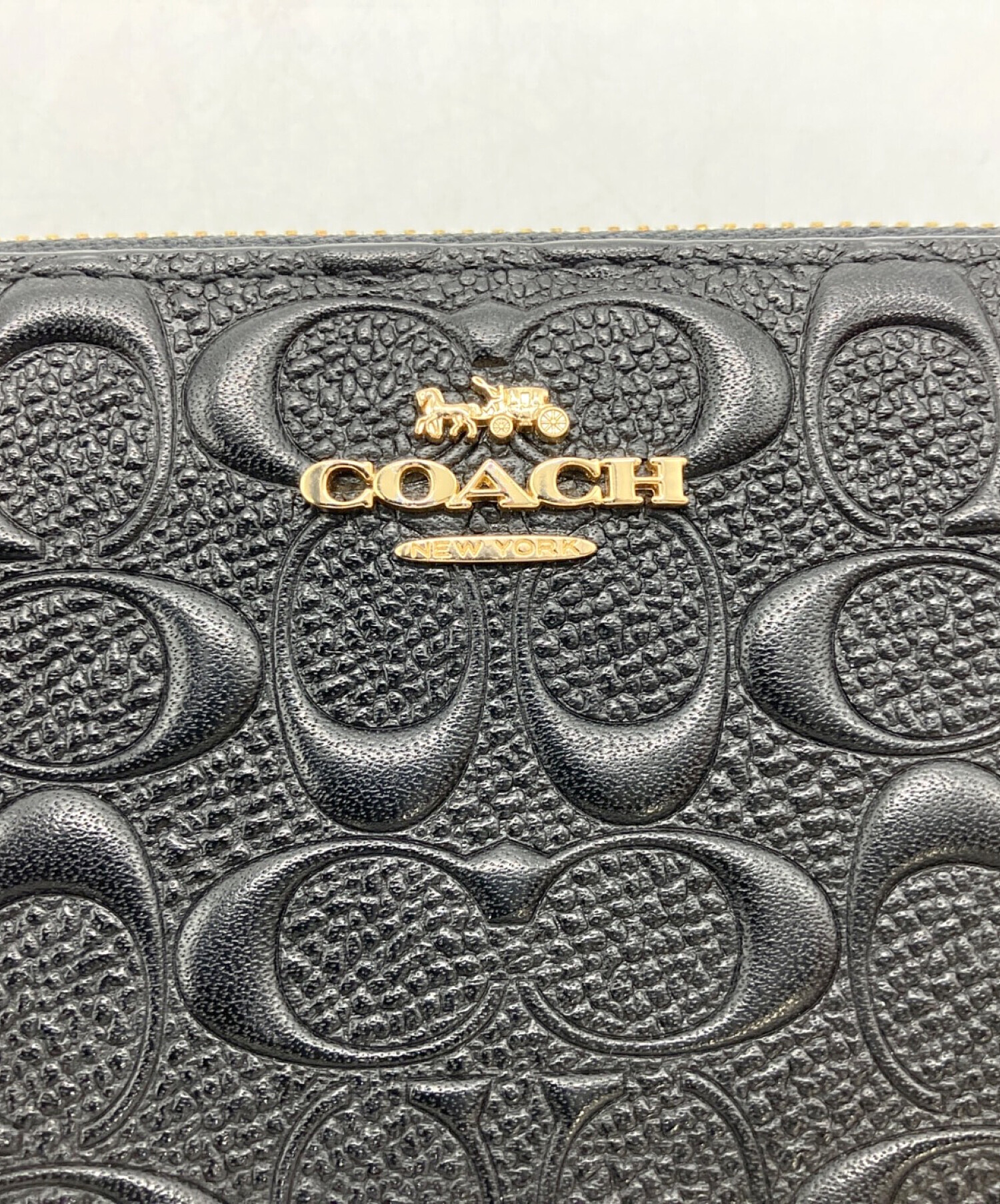 COACH　中古　美品 中古・古着通販】COACH (コーチ) 長財布 ブラック｜ブランド・古着通販