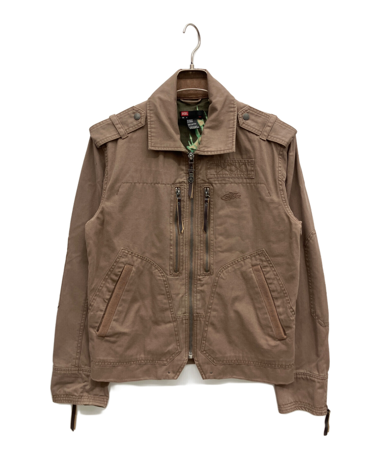DIESEL ブラウンジャケット XL 未使用 中古・古着通販】DIESEL (ディーゼル) ジャケット ブラウン サイズ:M