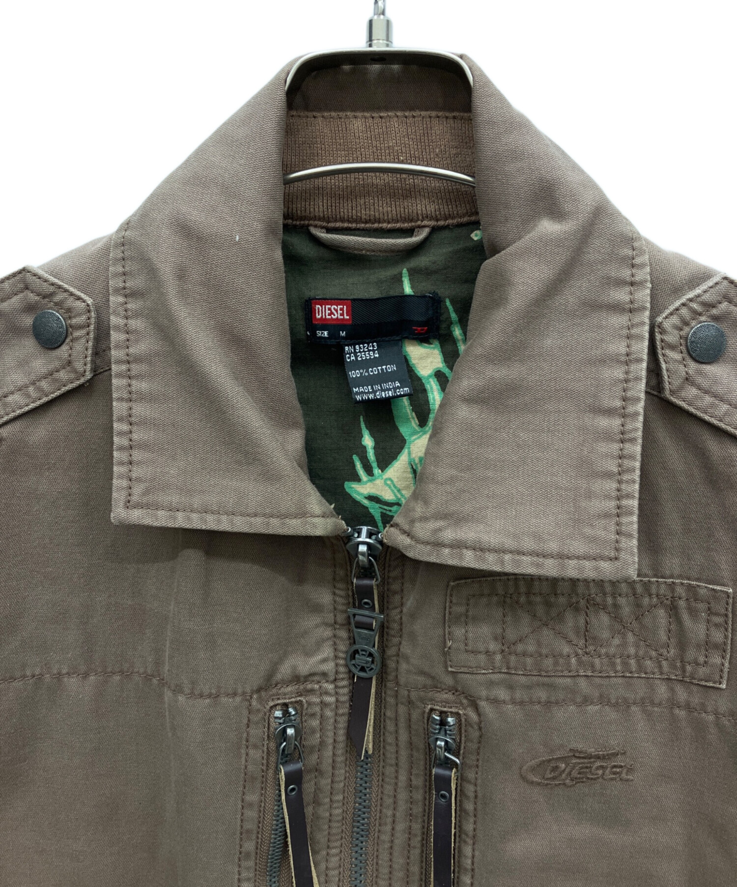 中古・古着通販】DIESEL (ディーゼル) ジャケット ブラウン サイズ:M