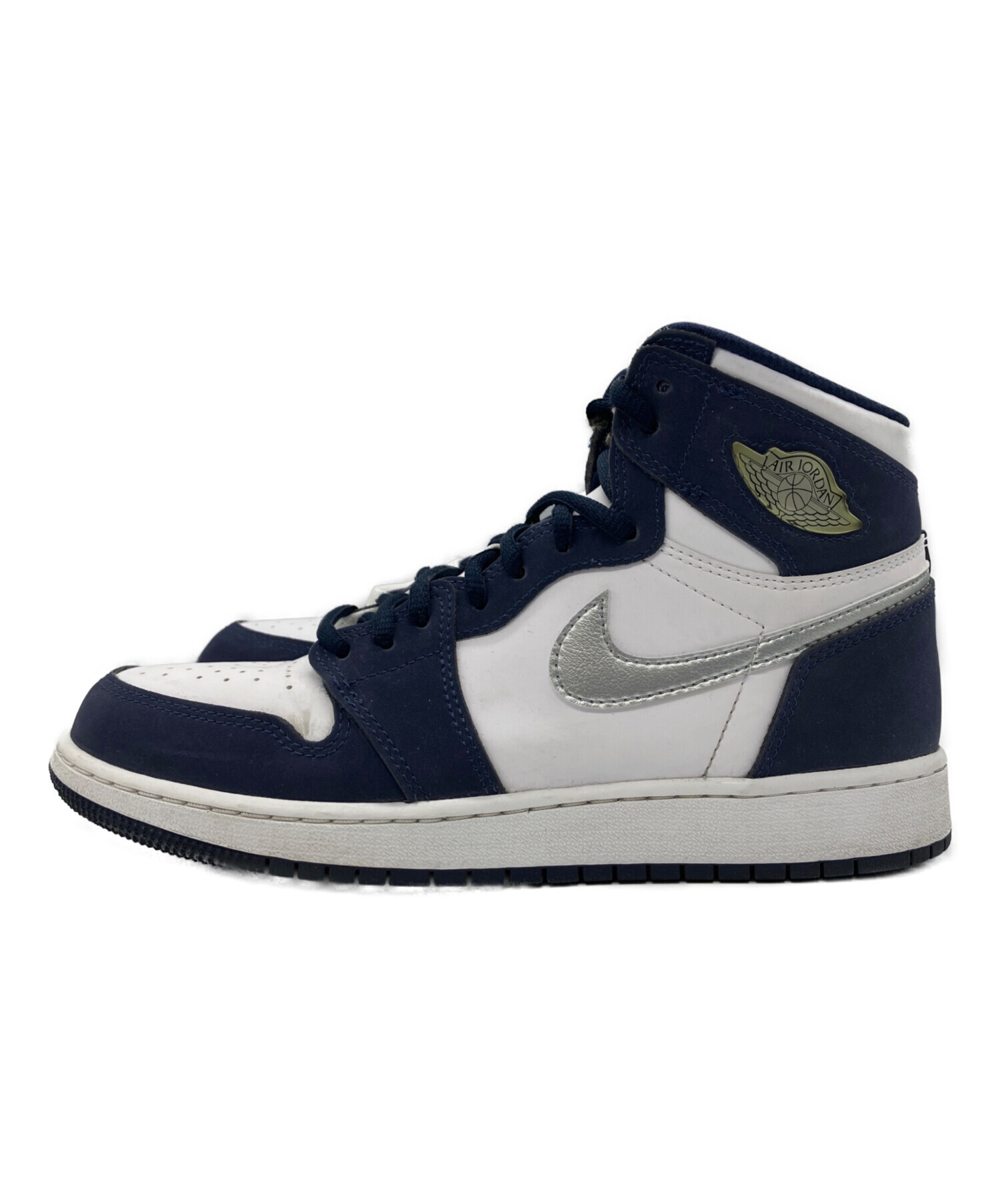 中古・古着通販】NIKE (ナイキ) AIR JORDAN1 ネイビー×ホワイト サイズ 