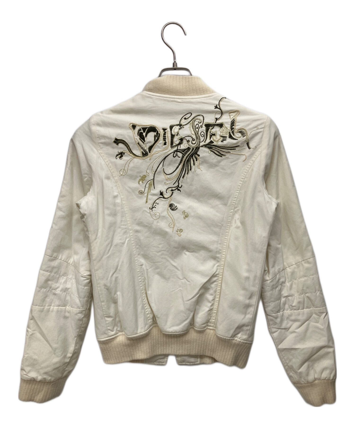 中古・古着通販】DIESEL (ディーゼル) MA-1ブルゾン ホワイト サイズ:S