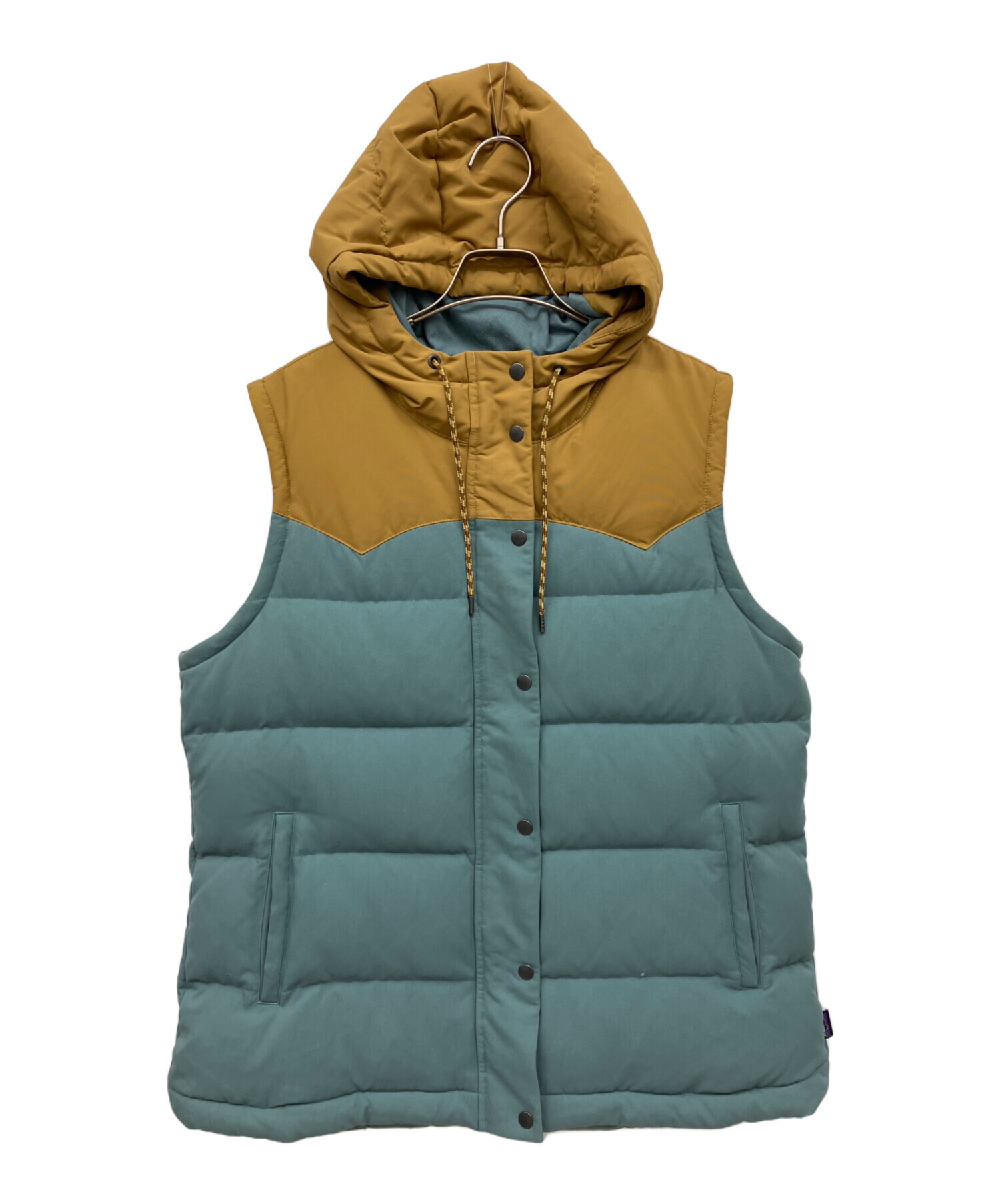 patagonia ダウンベスト M ベージュ・ブルー 中古・古着通販】Patagonia (パタゴニア) ダウンベスト ブルー