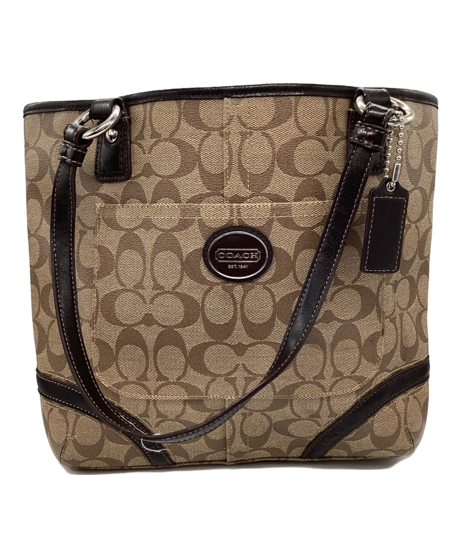 中古・古着通販】COACH (コーチ) トートバッグ ベージュ×ブラウン