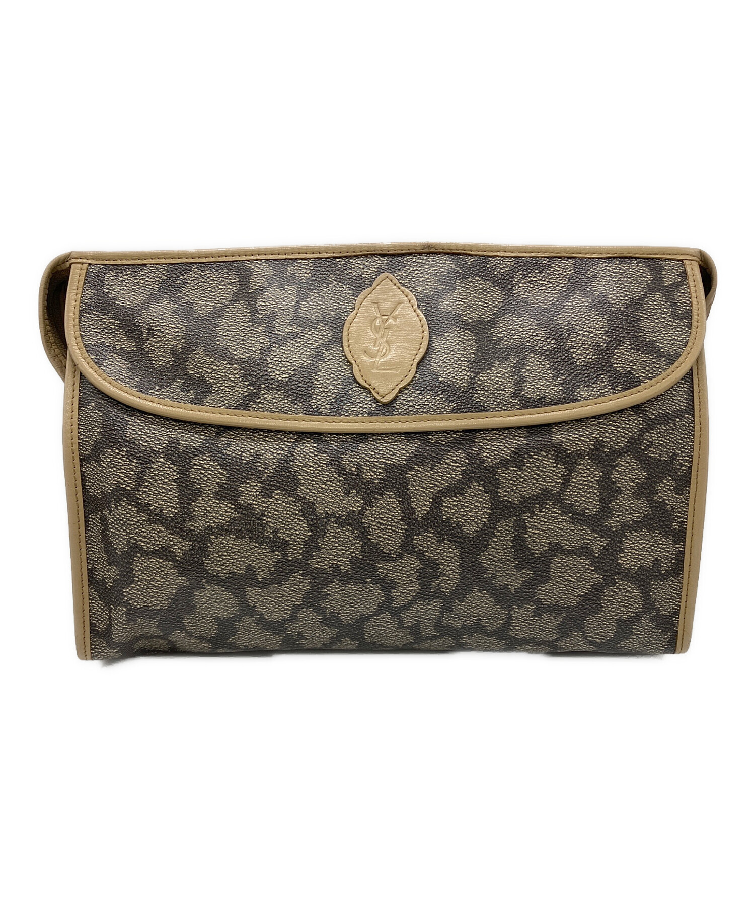 Yves Saint Laurent ダークブラウン クラッチバッグ 中古・古着通販】Yves Saint Laurent (イヴサンローラン) クラッチ