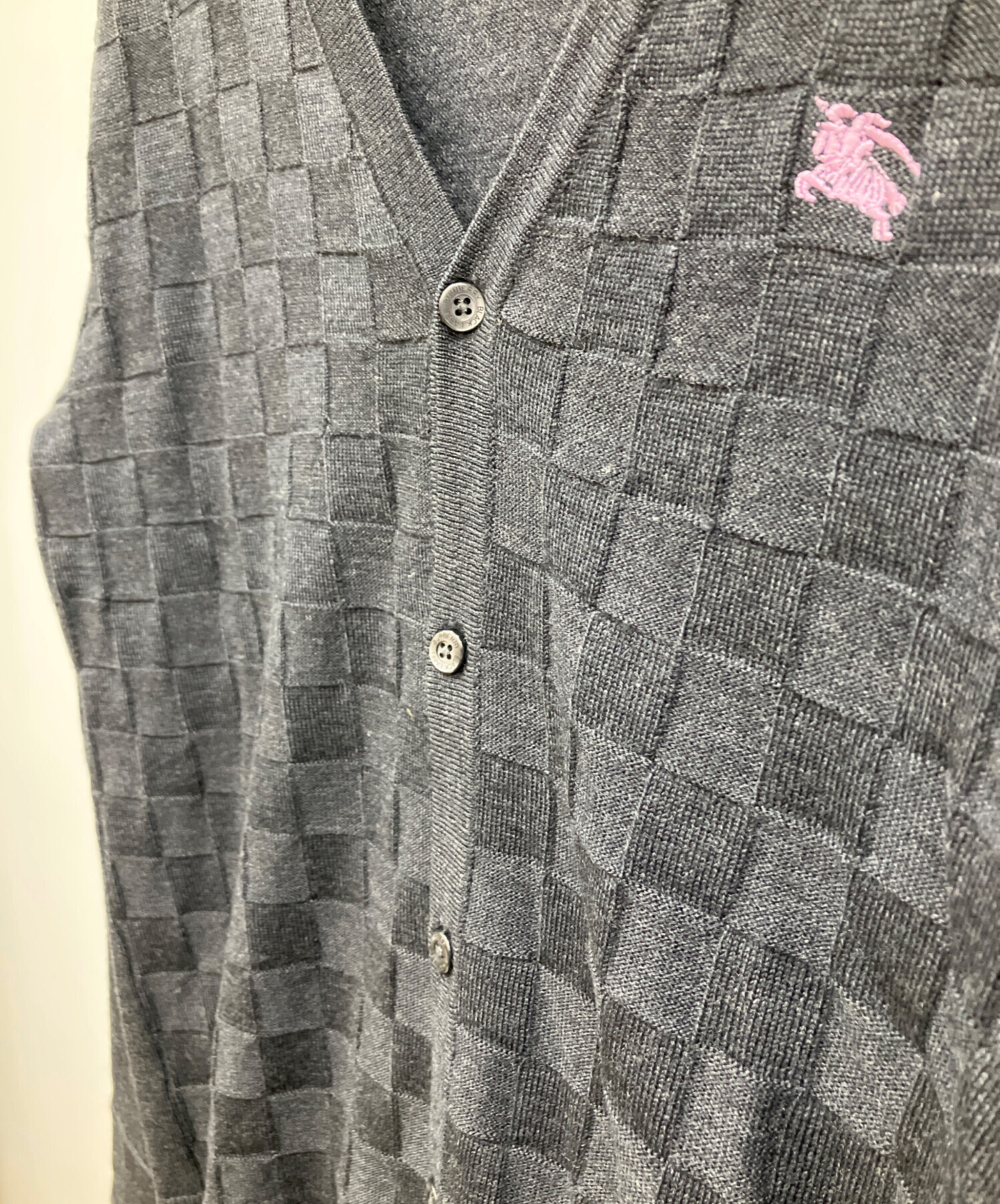 BURBERRY - 新品、未使用 Burberry グレー ロングカーデガン 中古・古着通販】BURBERRY BLACK LABEL (バーバリーブラックレーベル