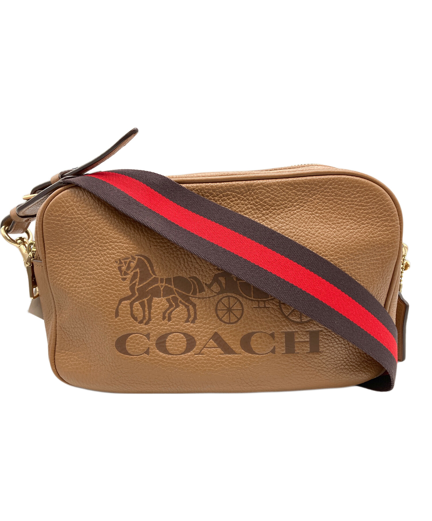 中古・古着通販】COACH (コーチ) レザーショルダーバッグ ブラウン