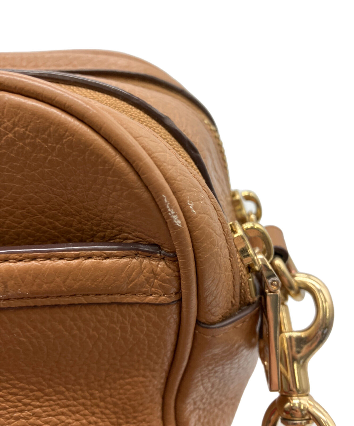 中古・古着通販】COACH (コーチ) レザーショルダーバッグ ブラウン