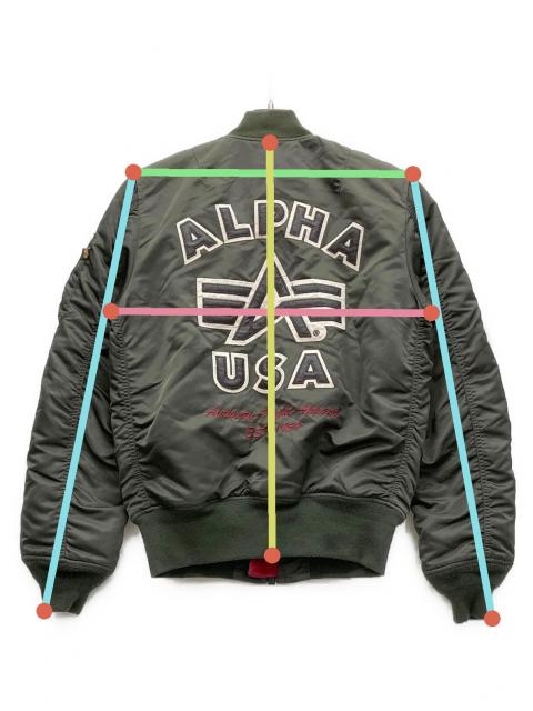 中古・古着通販】ALPHA (アルファ) MA-1ジャケット オリーブ サイズ:S