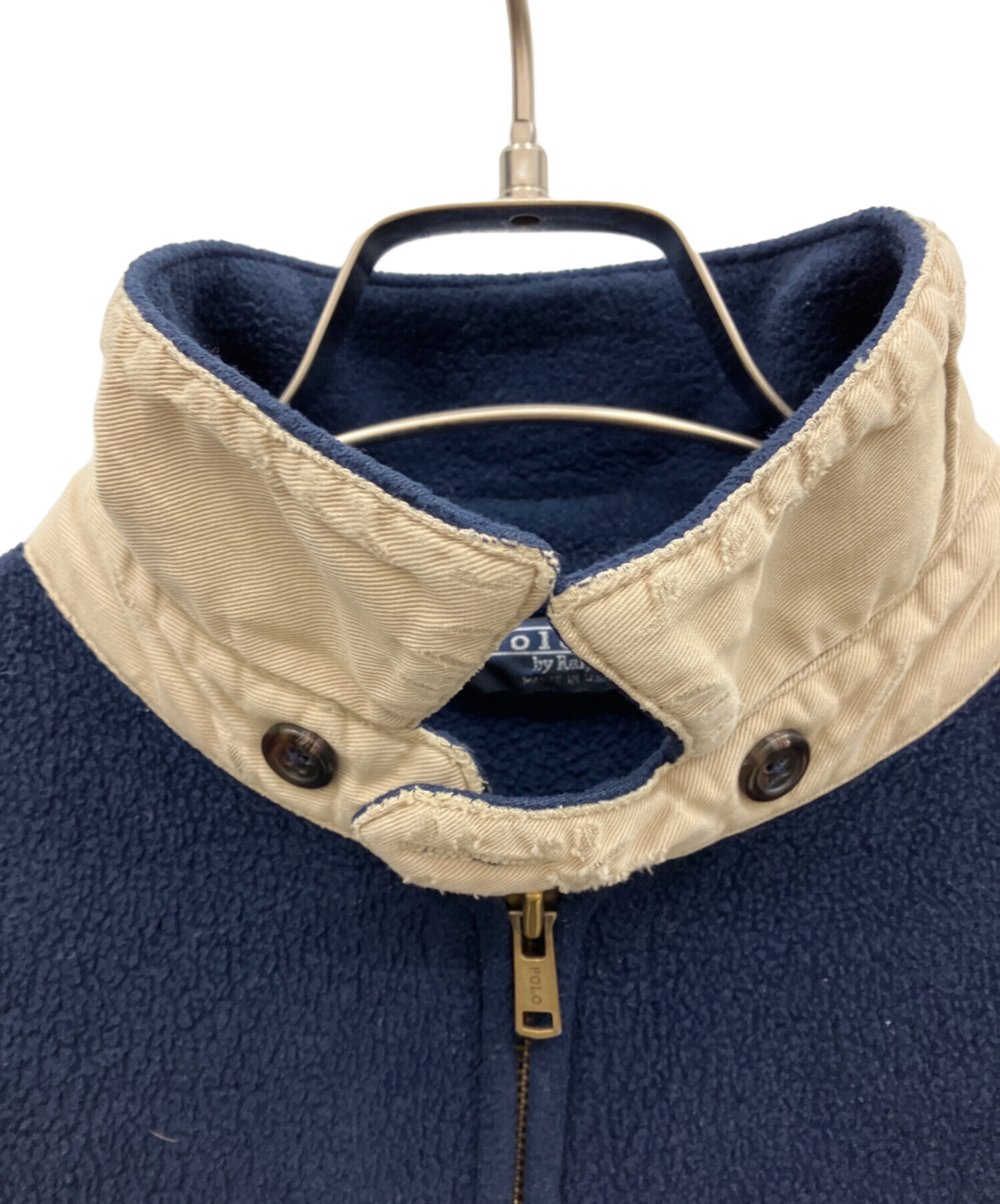 POLO Ralph Lauren フリースブルゾン L ネイビー 中古・古着通販】POLO RALPH LAUREN (ポロ・ラルフローレン) フリース