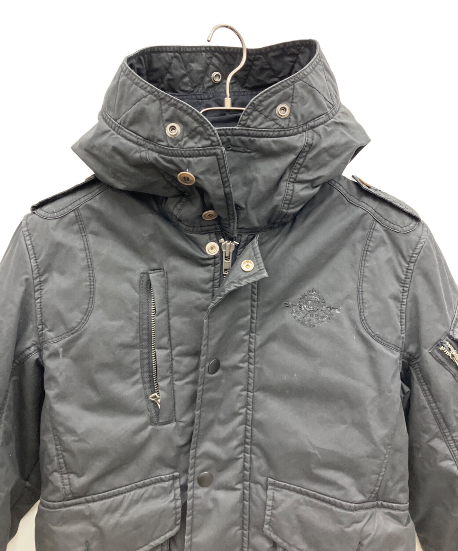 中古・古着通販】DIESEL (ディーゼル) ミリタリージャケット ブラック