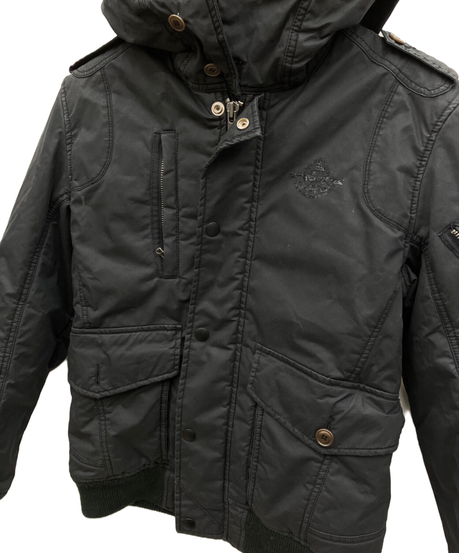 中古・古着通販】DIESEL (ディーゼル) ミリタリージャケット ブラック