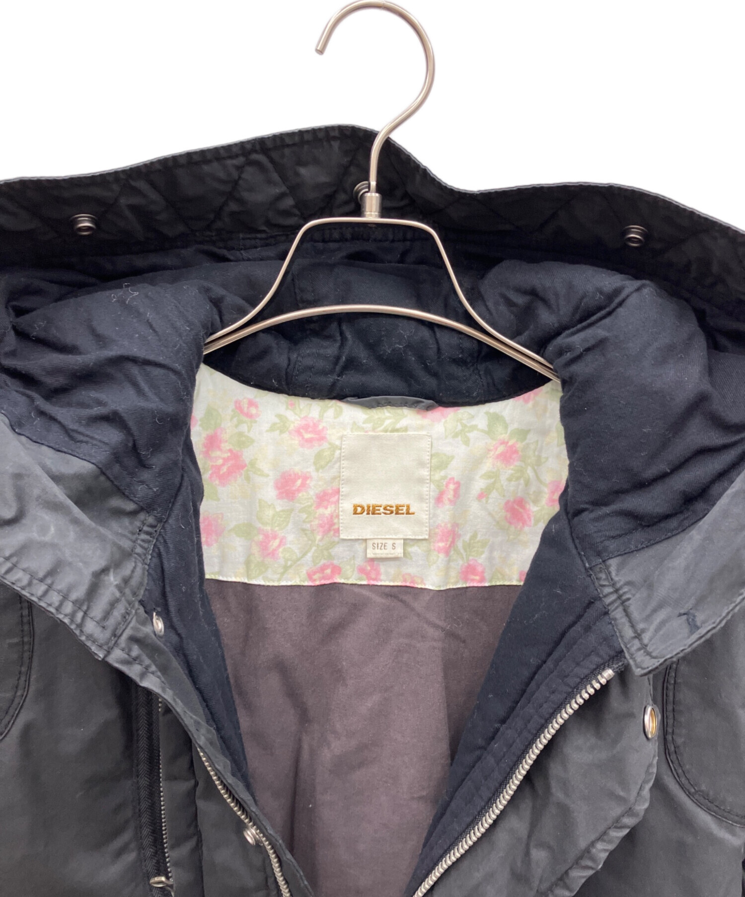 中古・古着通販】DIESEL (ディーゼル) ミリタリージャケット ブラック