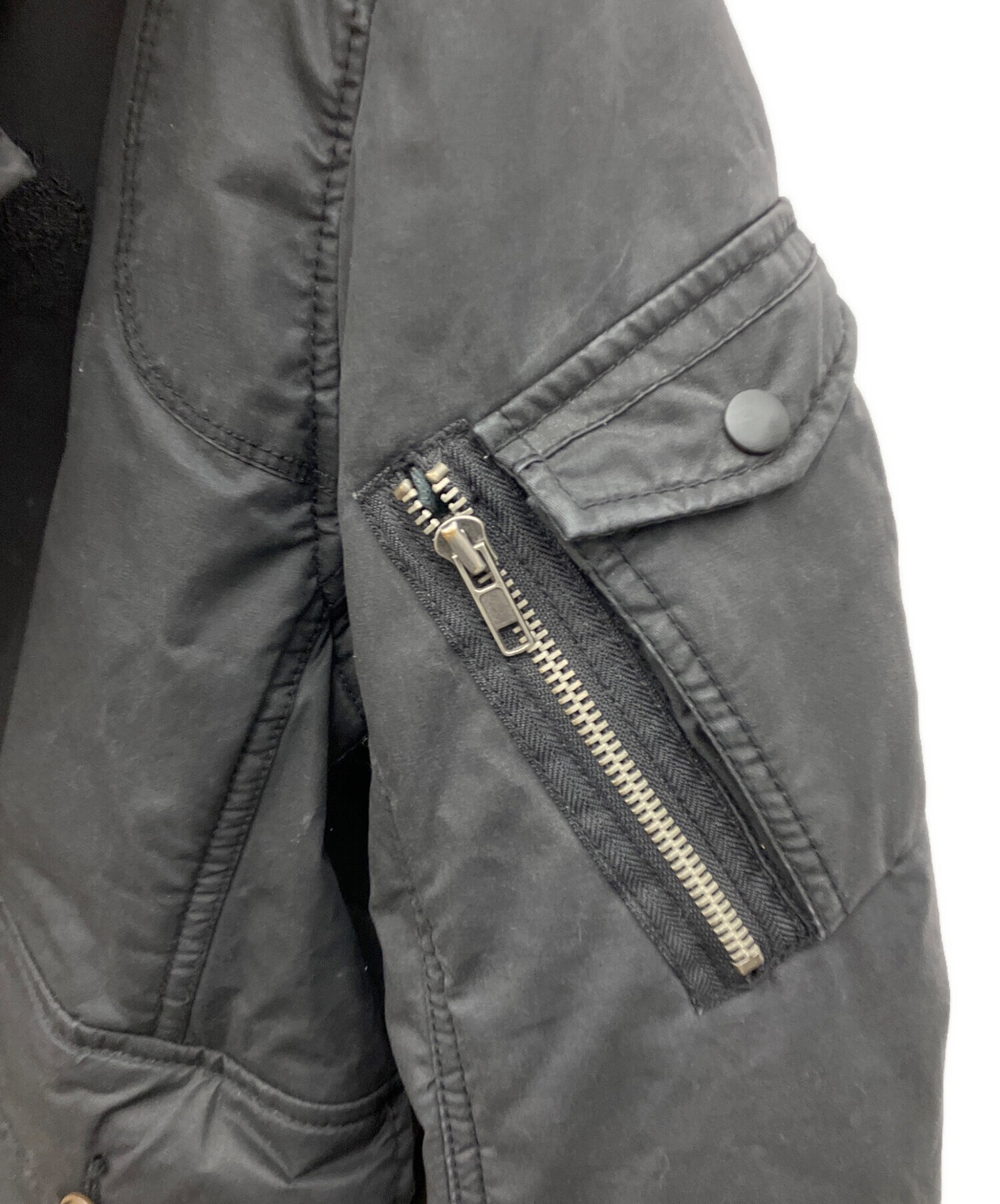 中古・古着通販】DIESEL (ディーゼル) ミリタリージャケット ブラック