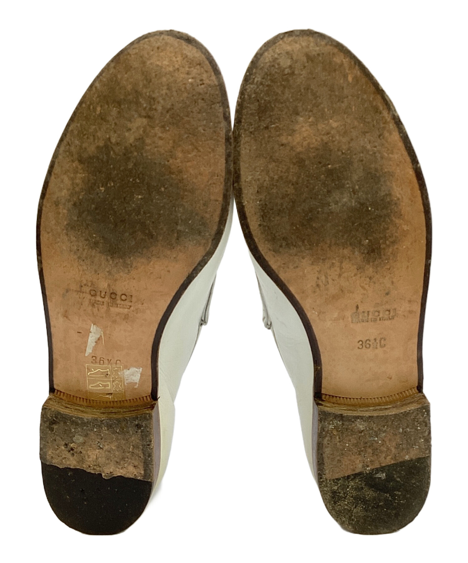 中古・古着通販】GUCCI (グッチ) ビットローファー ホワイト サイズ:36