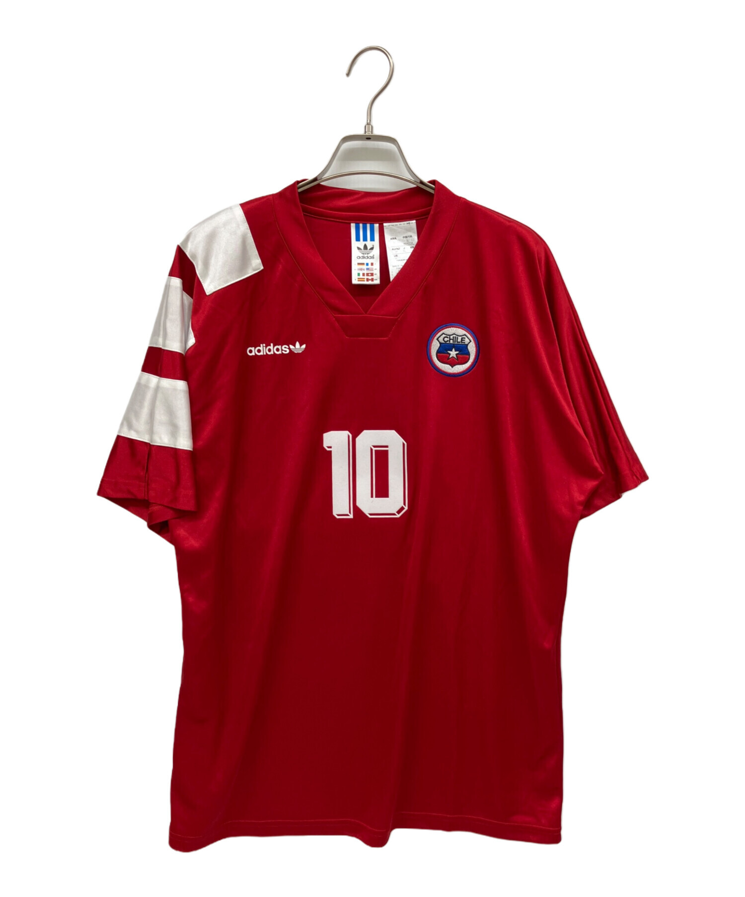 中古・古着通販】adidas (アディダス) サッカーユニフォーム レッド