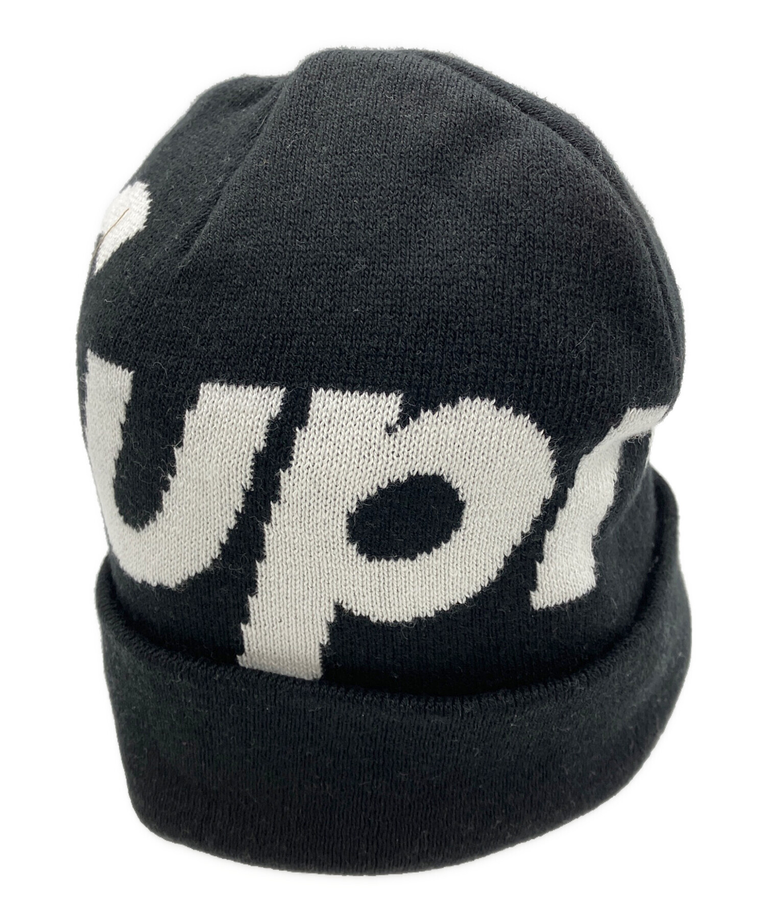 中古・古着通販】SUPREME (シュプリーム) ニット帽 ブラック×ホワイト