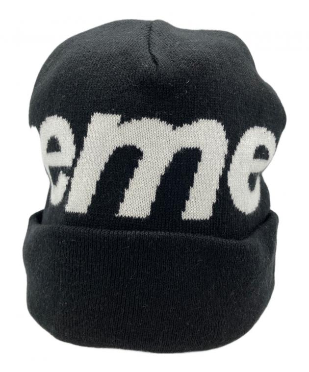 風*様 未使用20年前程購入supremeシュプリームニット帽 中古・古着通販】SUPREME (シュプリーム) ニット帽 ブラック×ホワイト
