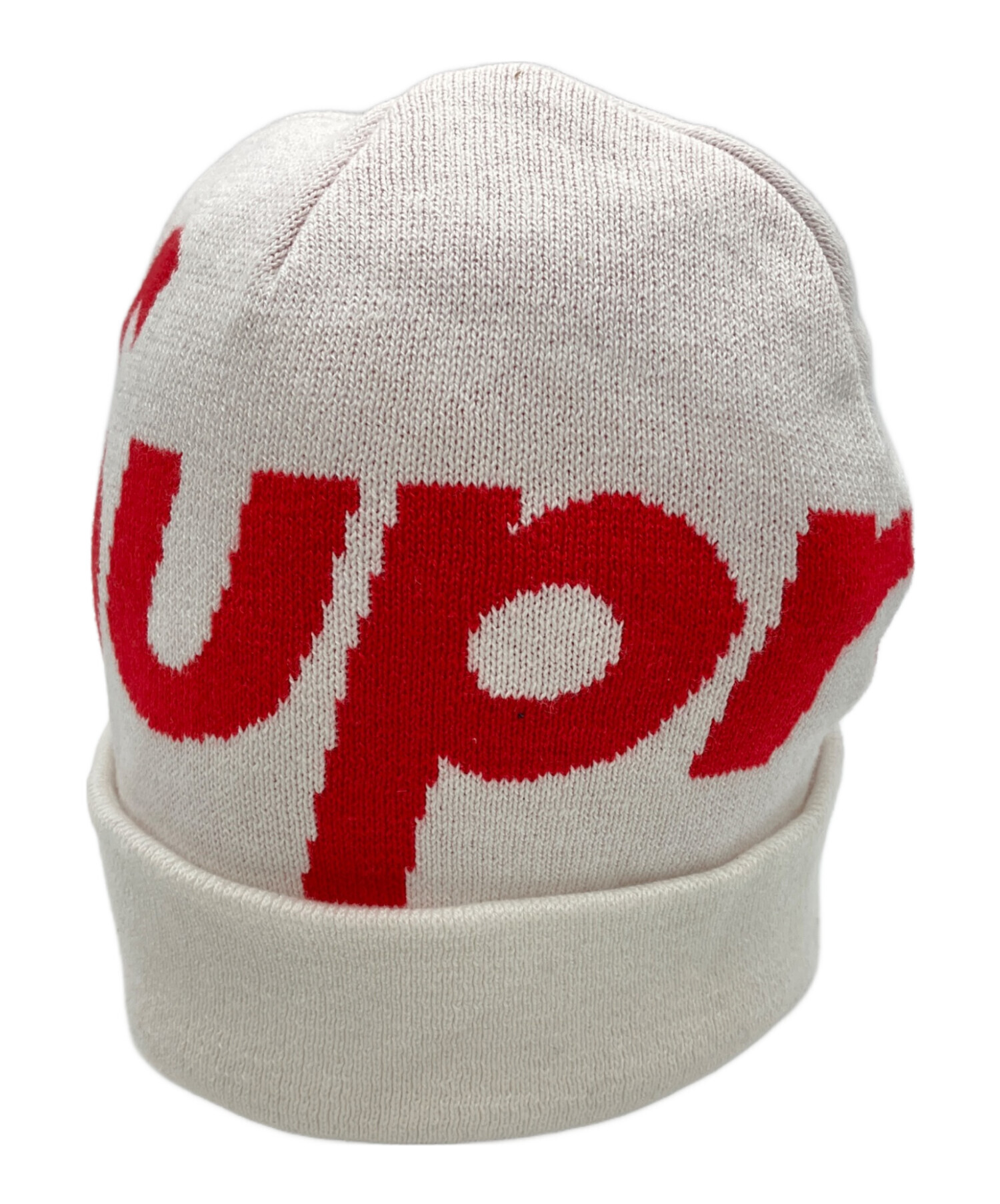 中古・古着通販】SUPREME (シュプリーム) ニット帽 ホワイト×レッド