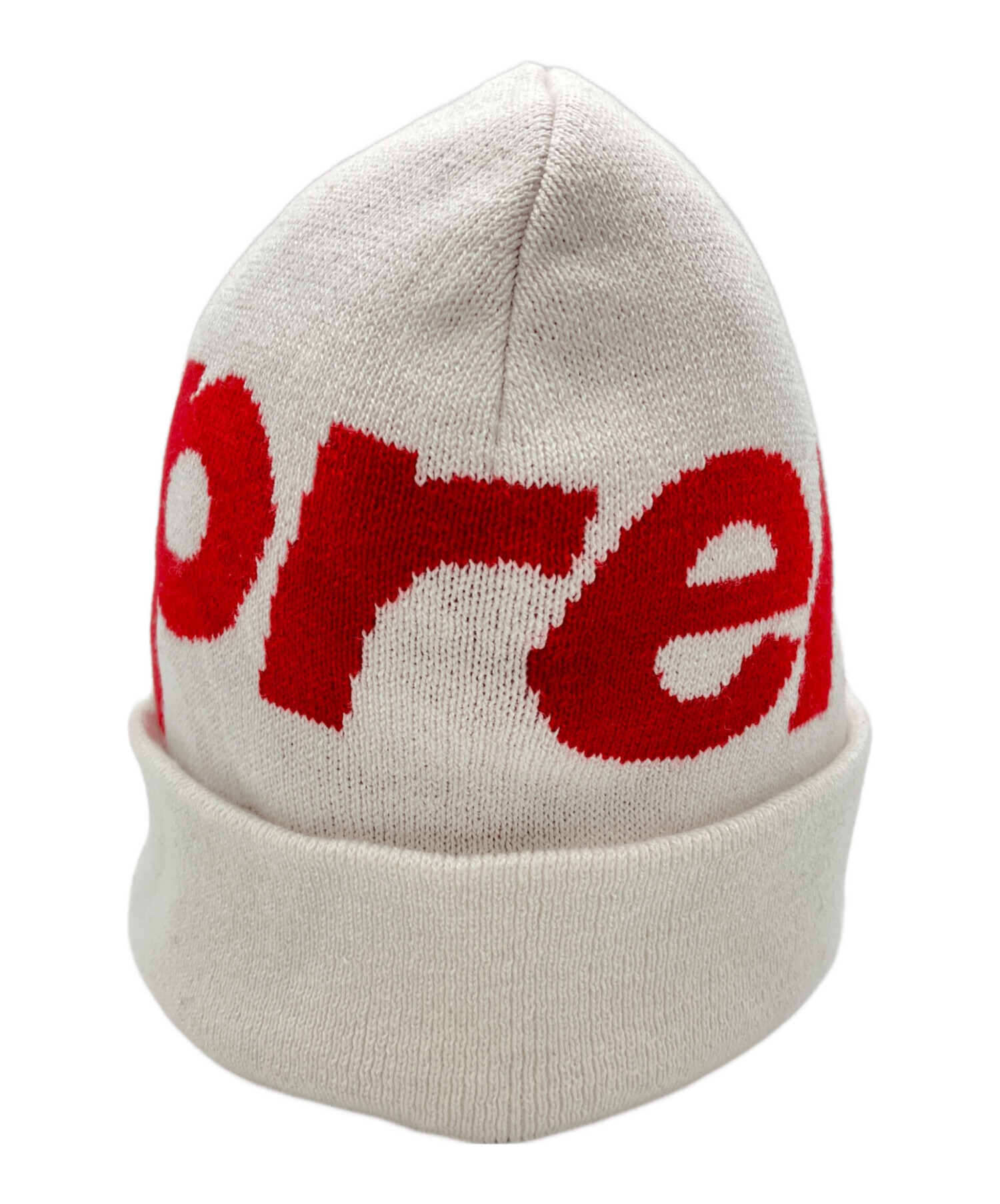 supreme ニット帽 白 中古・古着通販】SUPREME (シュプリーム) ニット帽 ホワイト×レッド