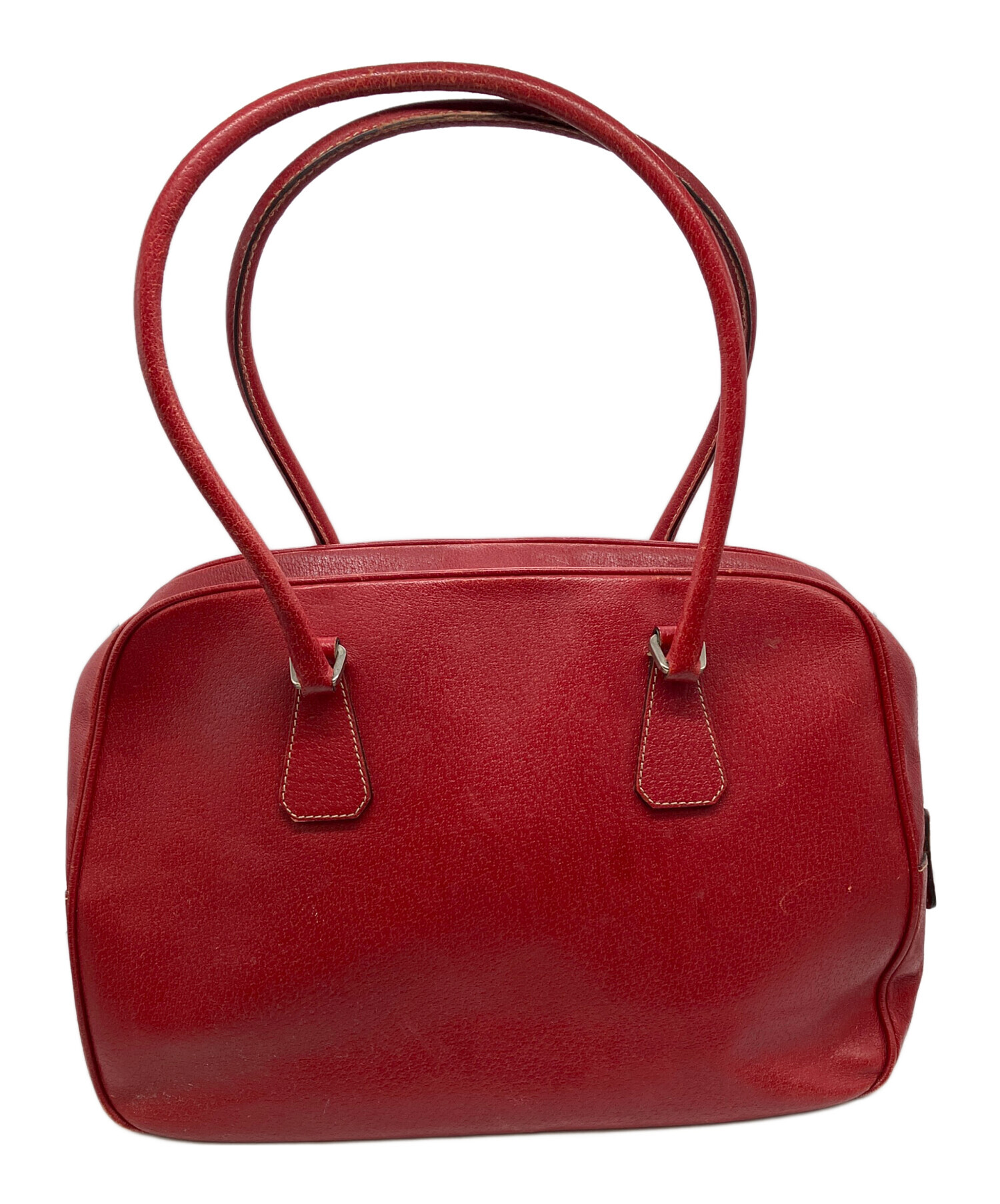 中古・古着通販】PRADA (プラダ) ハンドバッグ レッド｜ブランド・古着