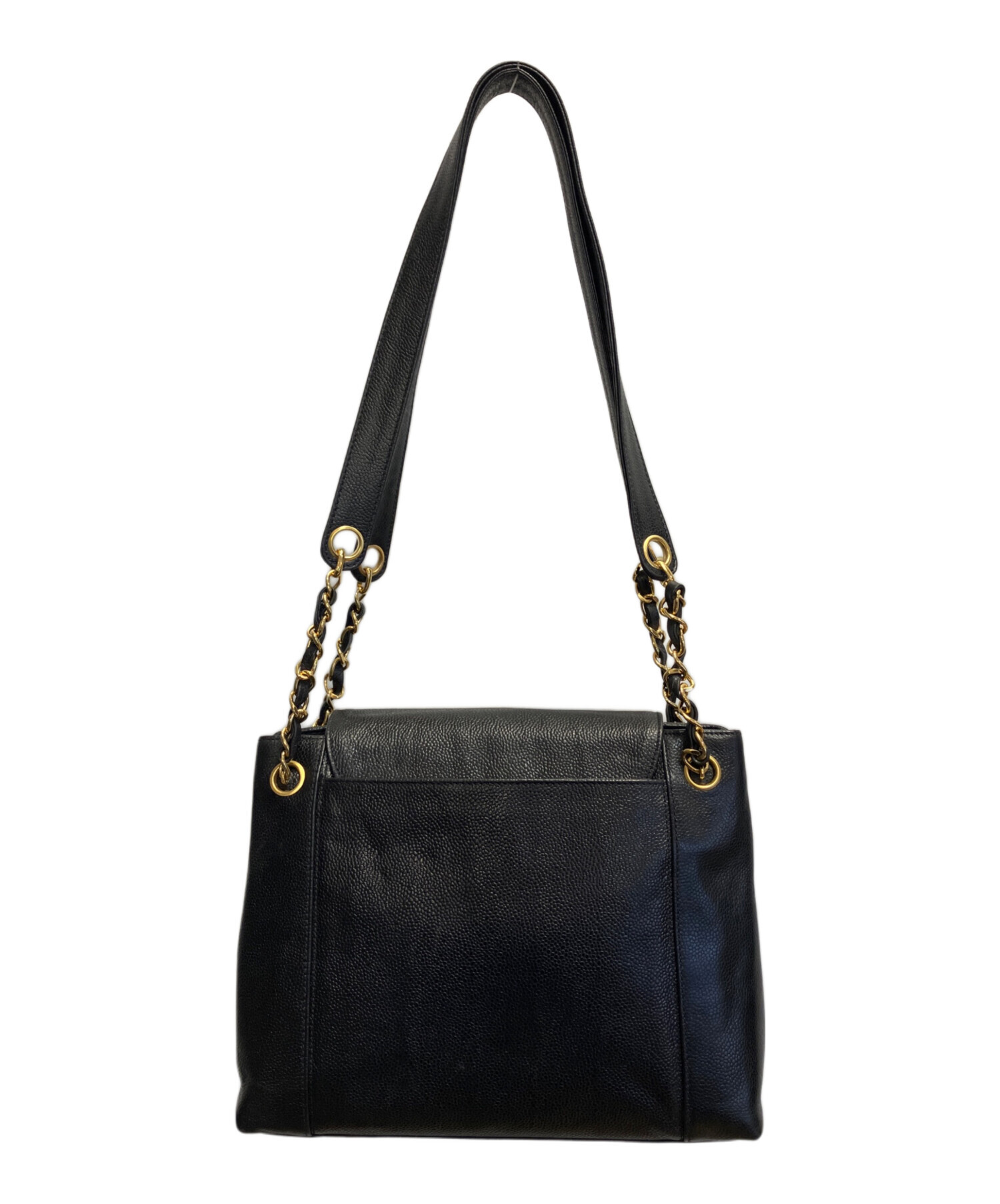 CHANEL シャネル ショルダーバッグ  黒 【古着】【中古】【送料無料】 中古・古着通販】CHANEL (シャネル) チェーンショルダーバッグ