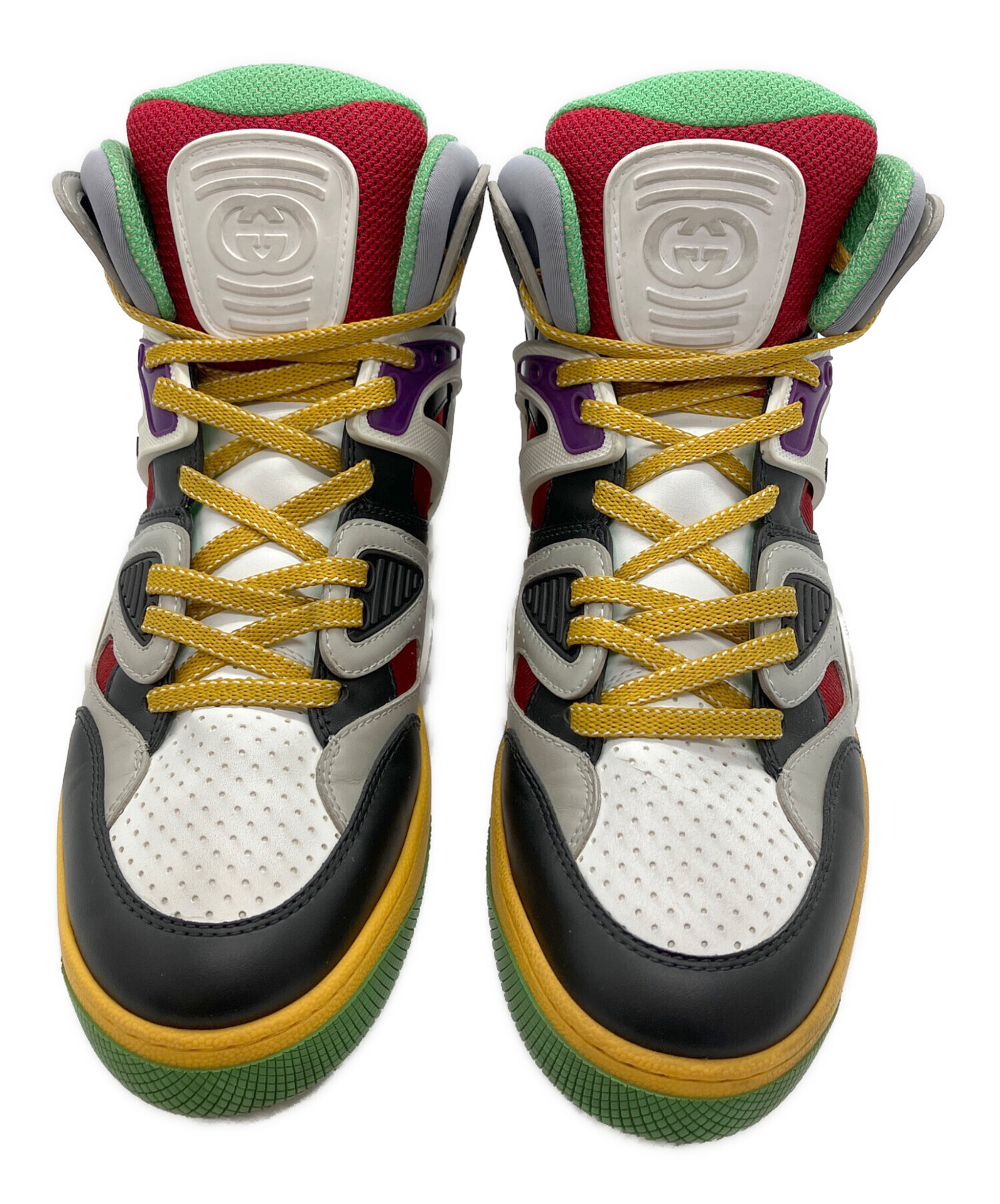 グッチサイケデリックマルチカラースニーカー　サイズ7 中古・古着通販】GUCCI (グッチ) ハイトップバスケットスニーカー