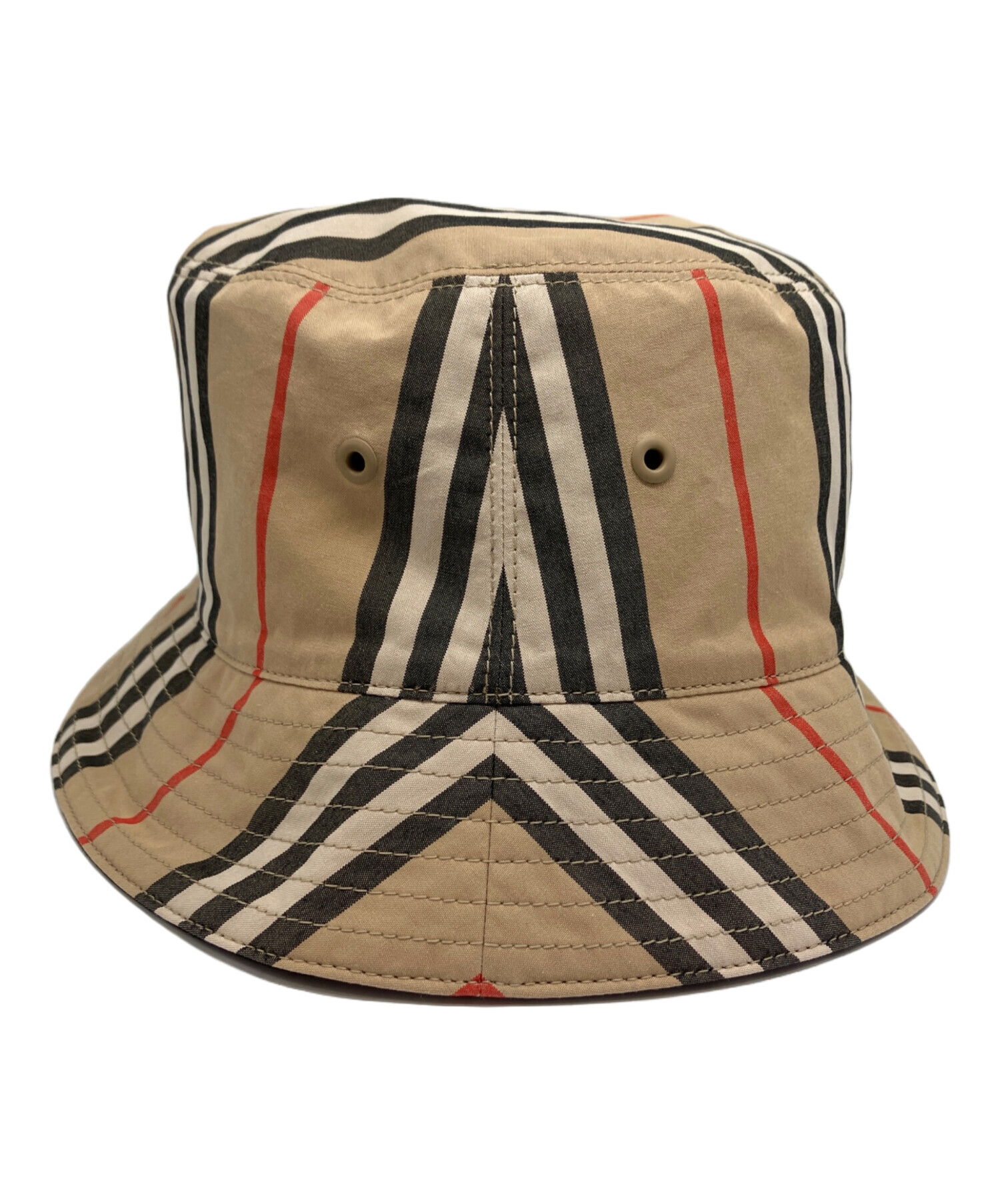 BURBERRY バケットハット リバーシブル リバーシブル ギャバジン バケットハット (ブラック／サンドベージュ