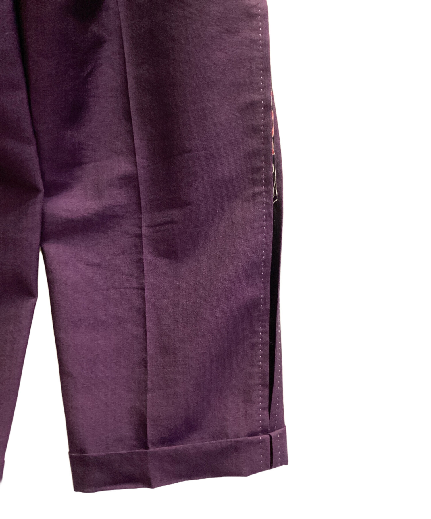 ワコマリア　スラックス　パープル　Mサイズ WACKO MARIA(ワコマリア) トラックパンツ ブラック サイズ M