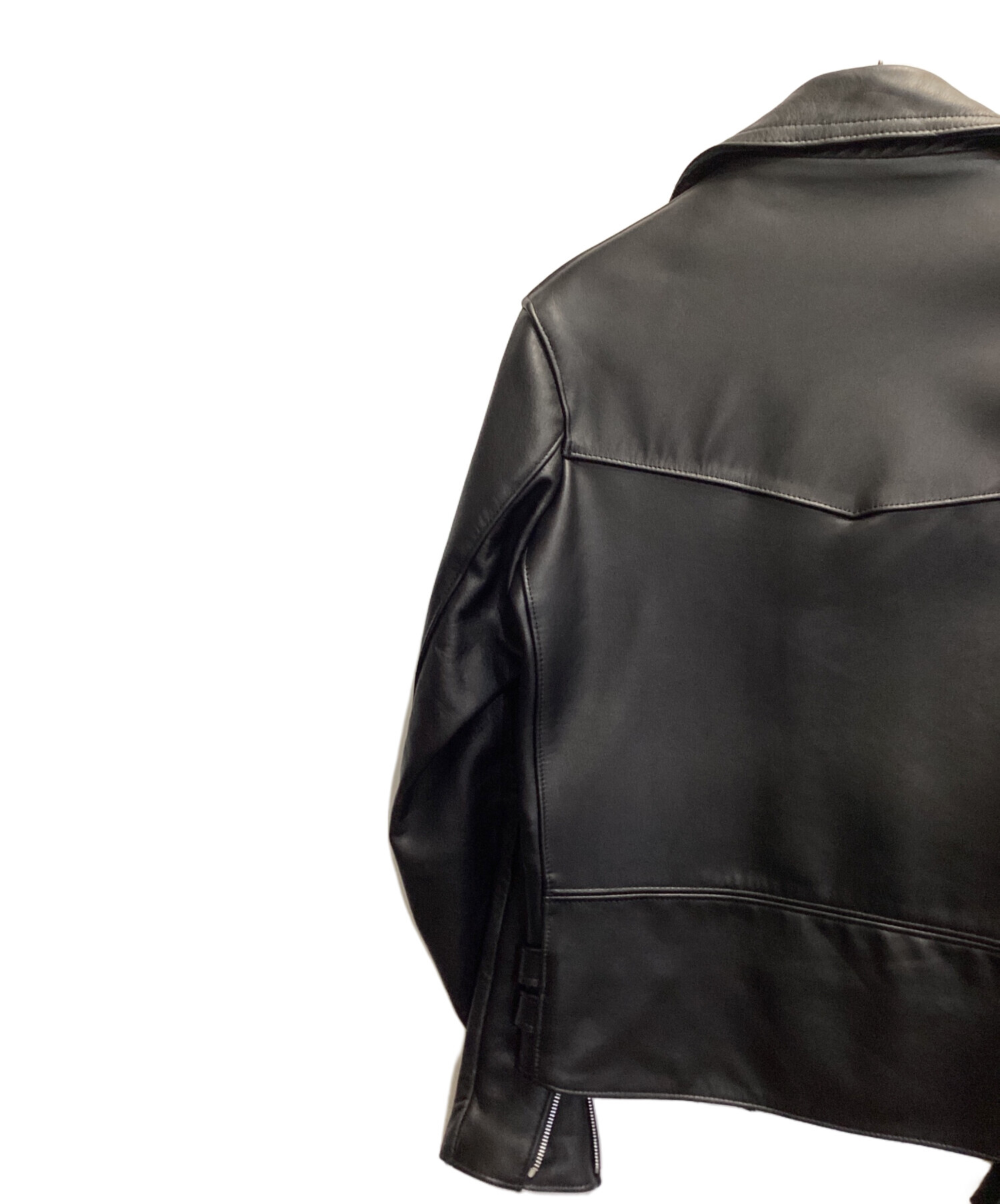 666 Leather Wear ブラックレザージャケット 36 666 Leather Wear◇ダブルライダースジャケット/36/牛革/BLK