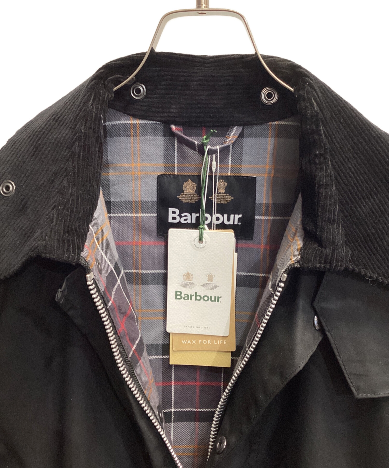 中古・古着通販】Barbour (バブアー) ワックスコットンコート ブラック