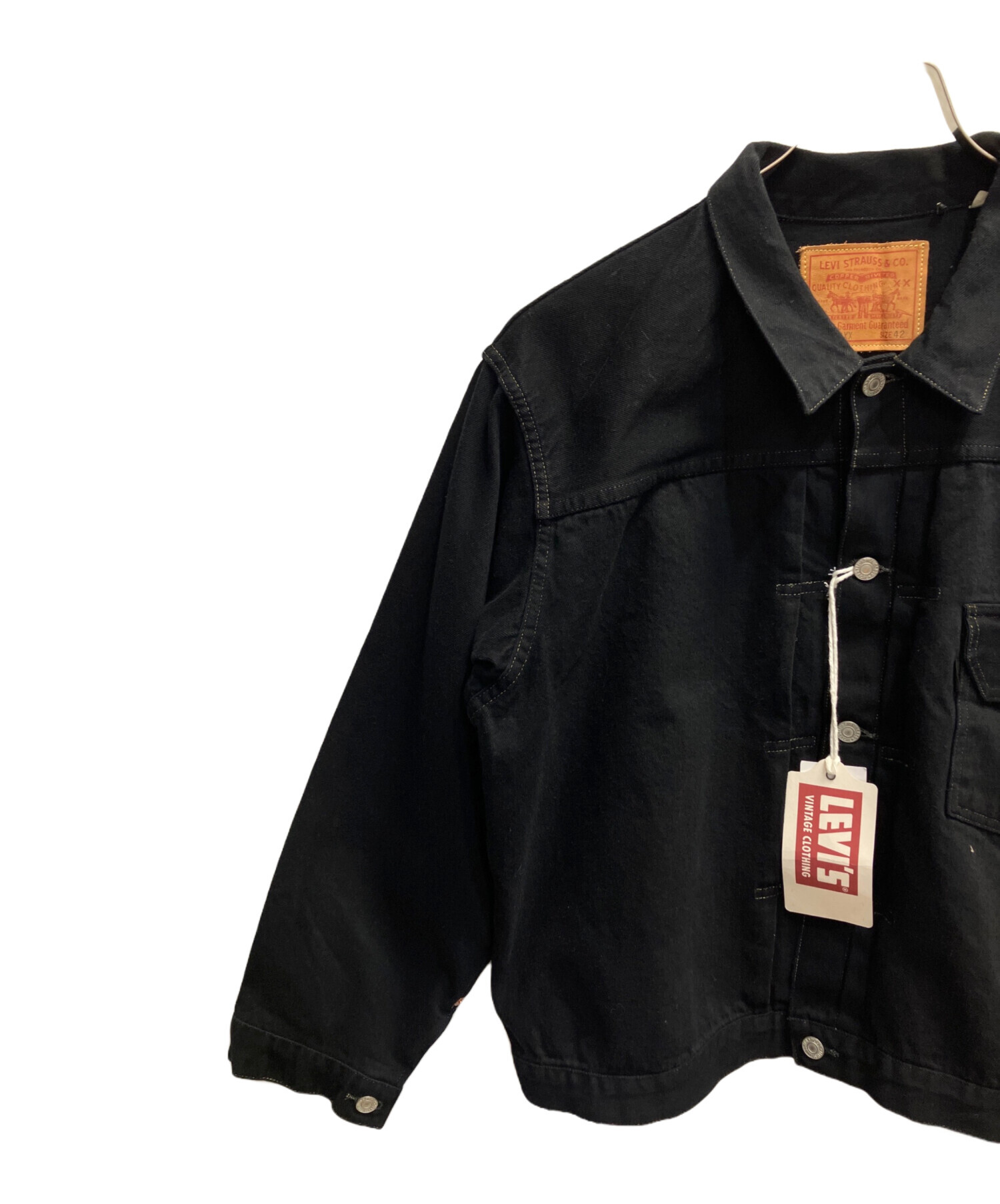 中古・古着通販】LEVI'S (リーバイス) デニムジャケット ブラック