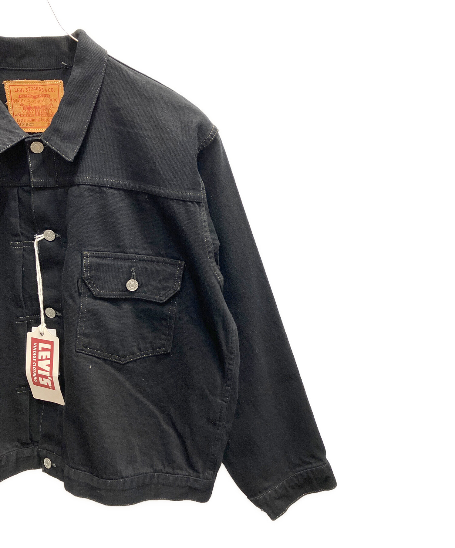 中古・古着通販】LEVI'S (リーバイス) デニムジャケット ブラック