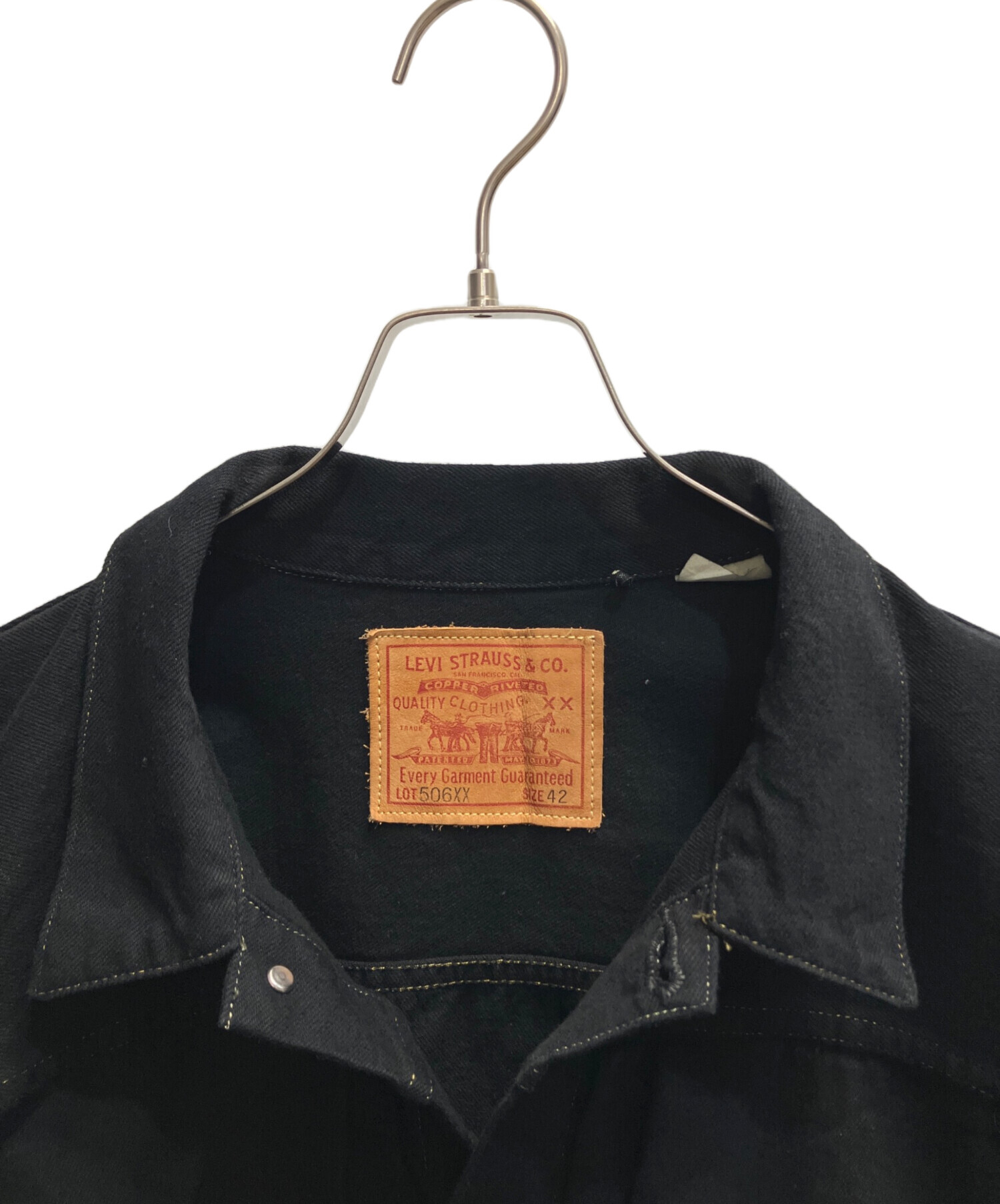 中古・古着通販】LEVI'S (リーバイス) デニムジャケット ブラック