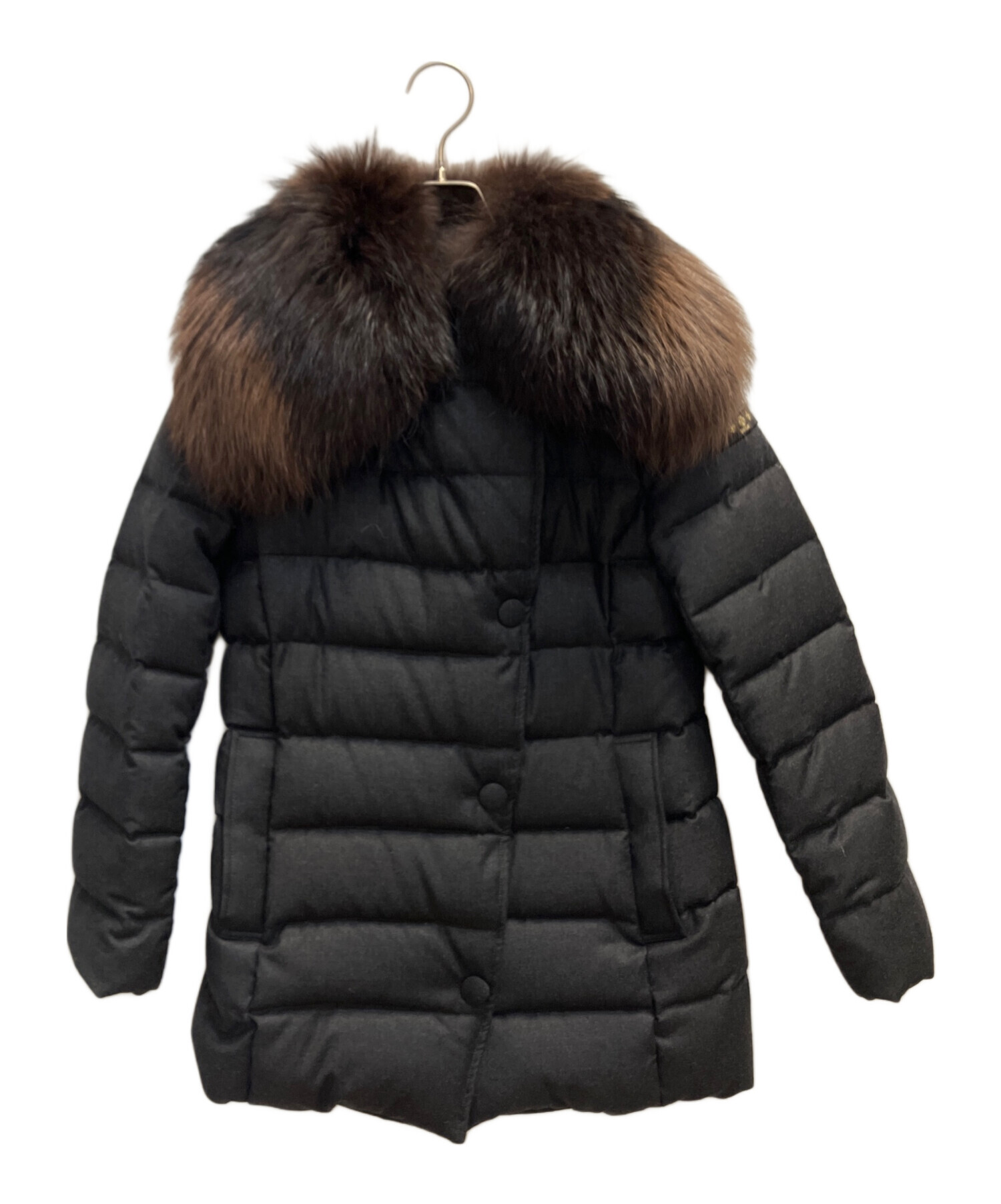 【中古】 TATRAS ダウンコート　ファー付き 中古・古着通販】TATRAS (タトラス) ファー付ダウンコート グレー