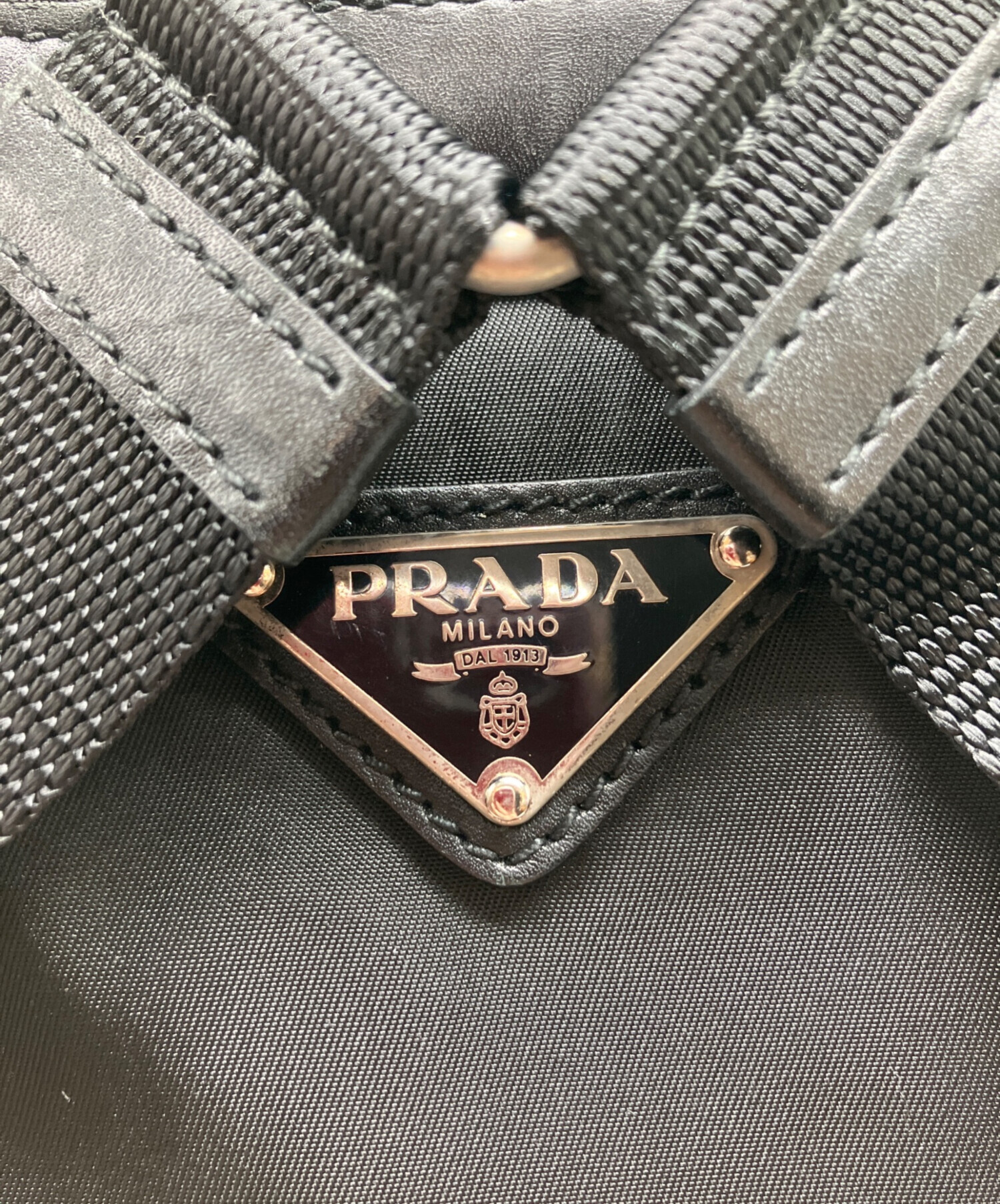 中古・古着通販】PRADA (プラダ) ナイロンリュック ブラック｜ブランド