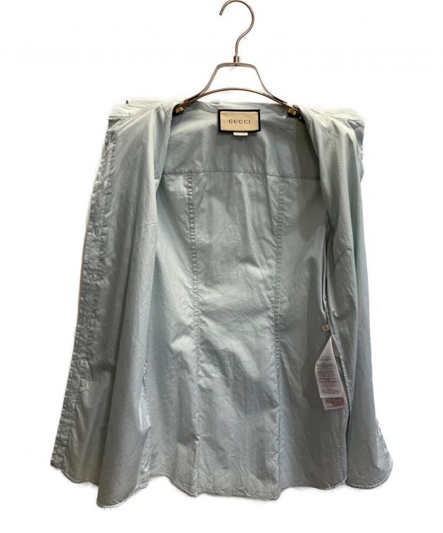 中古・古着通販】GUCCI (グッチ) 長袖シャツ スカイブルー サイズ:40