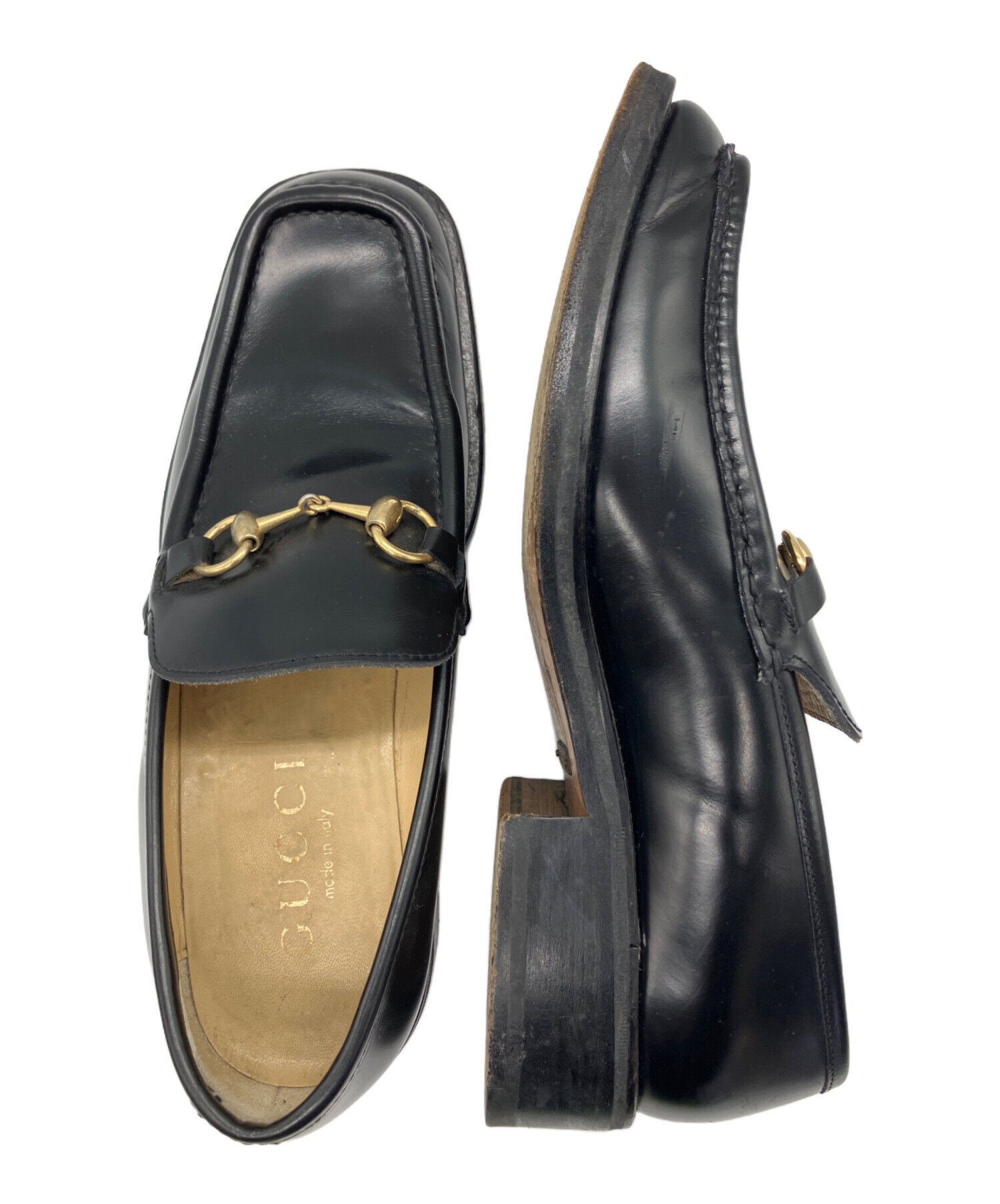 中古・古着通販】GUCCI (グッチ) ローファー ブラック サイズ:27cm